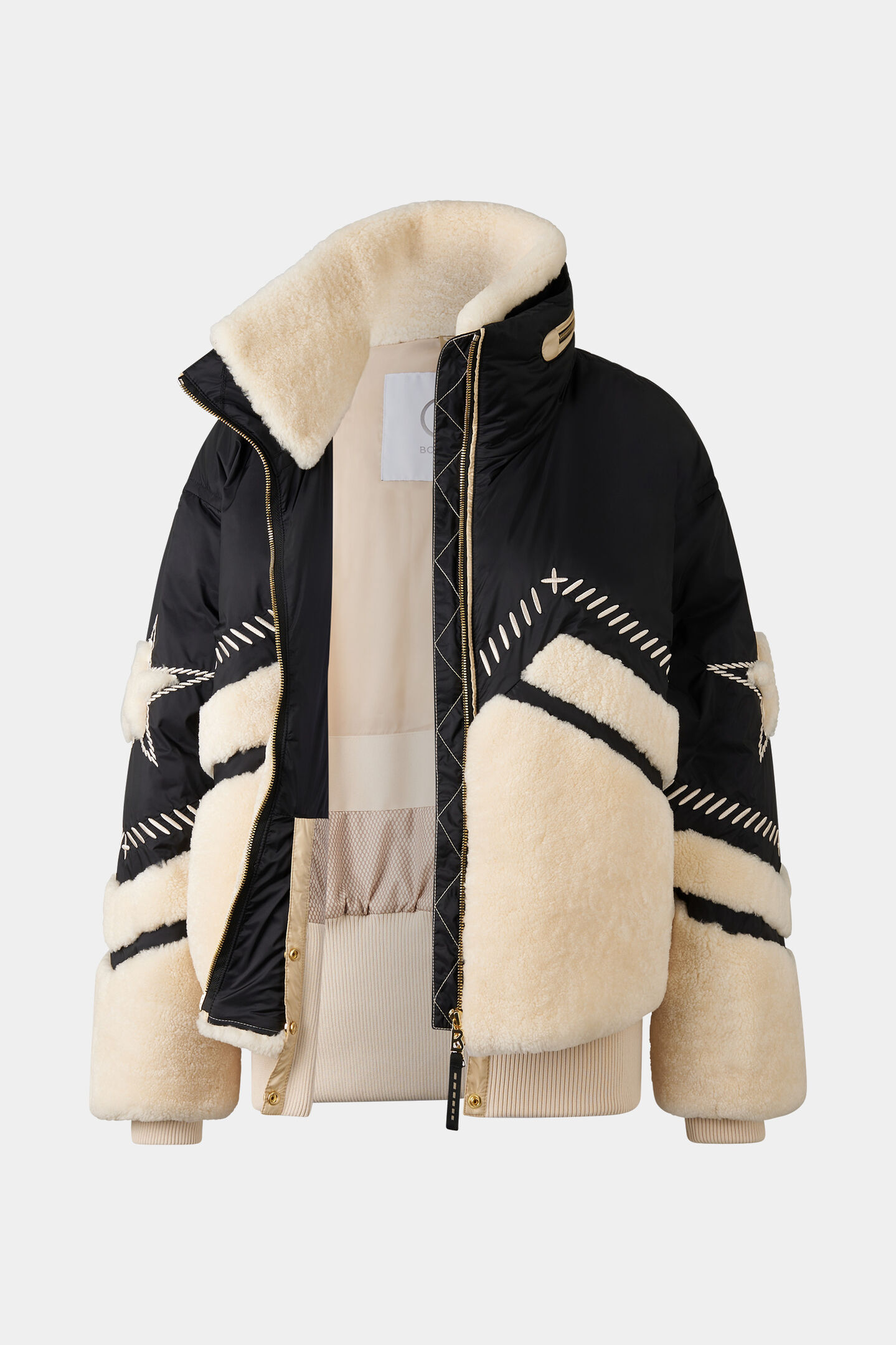 Ski-Daunenjacke Amie Schwarz/Creme