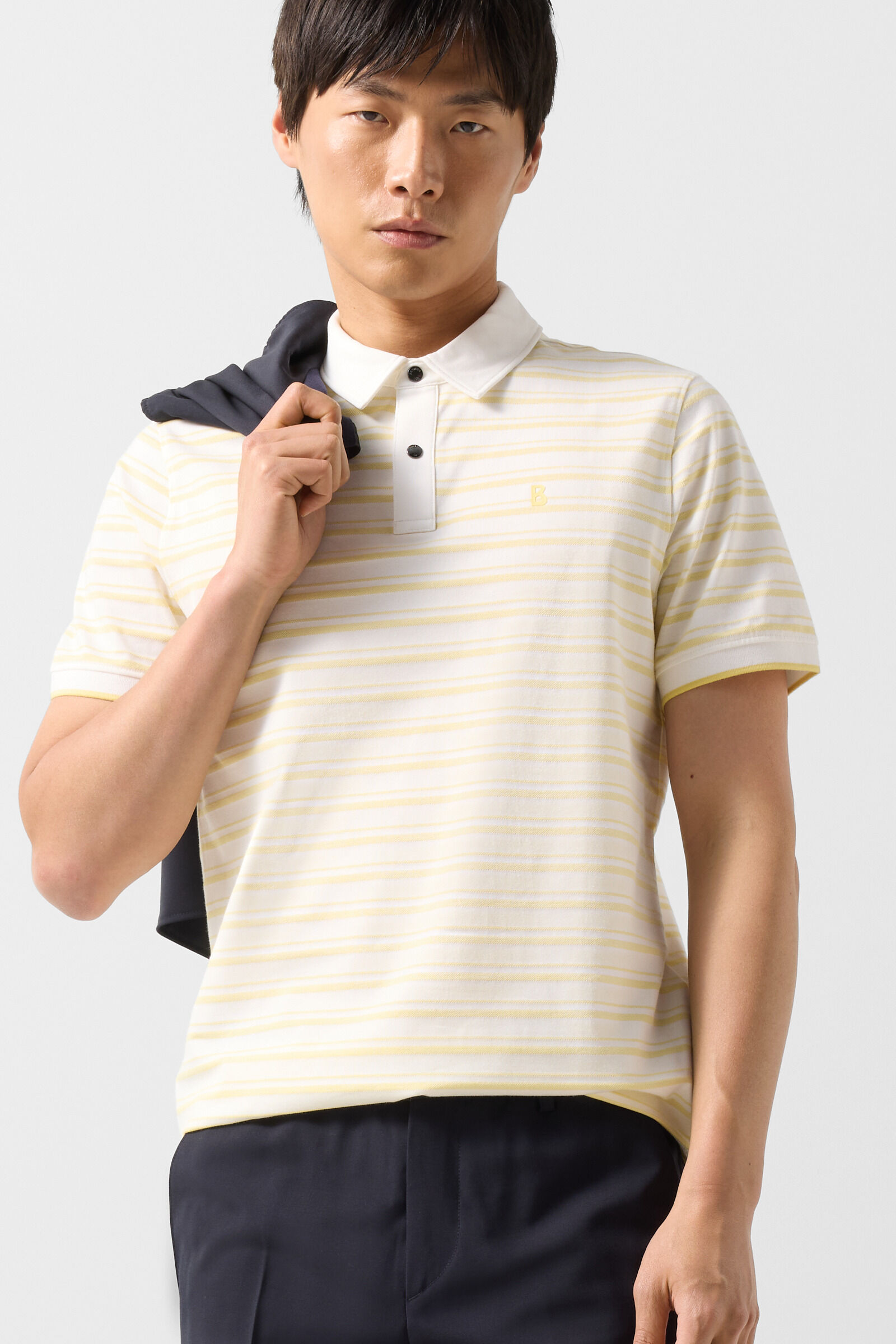 Timo polo shirt Yellow/Off-White