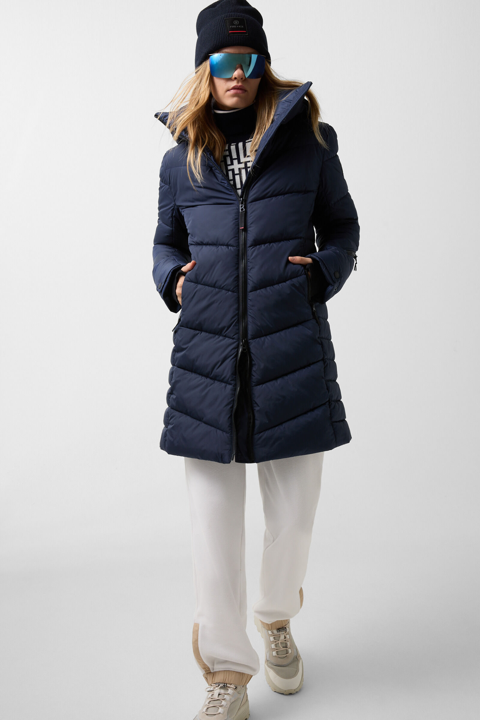 Steppmantel Aenny Navy-Blau