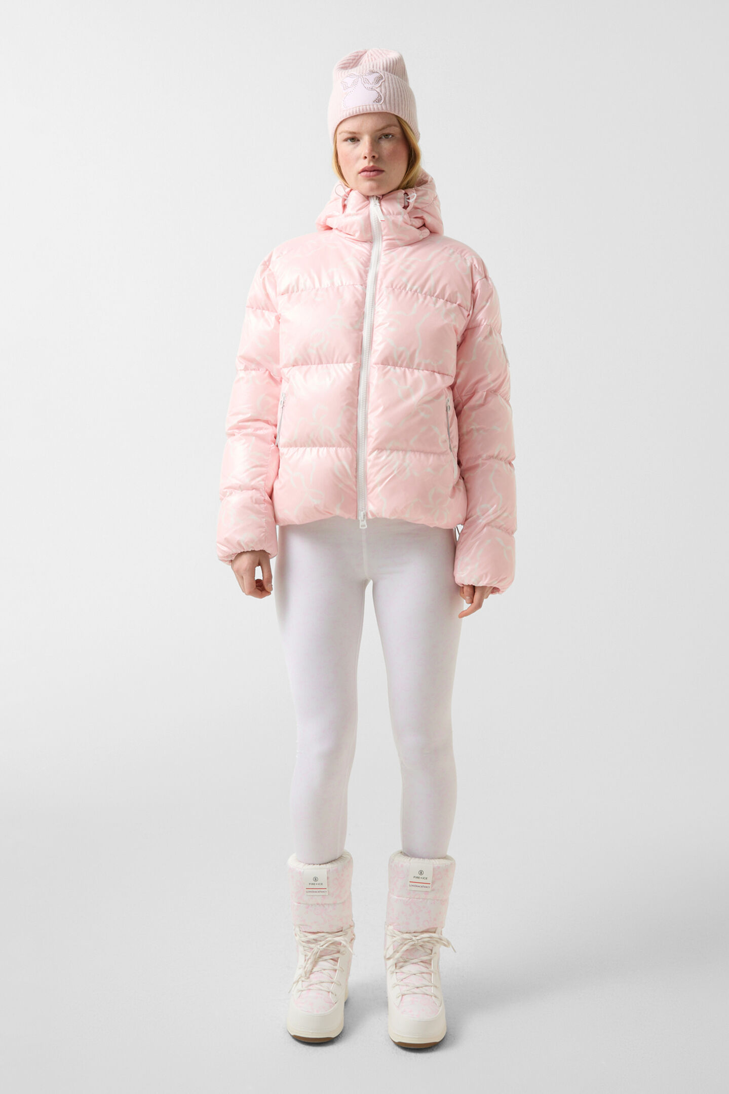 Vally down jacket Pink/Off-White