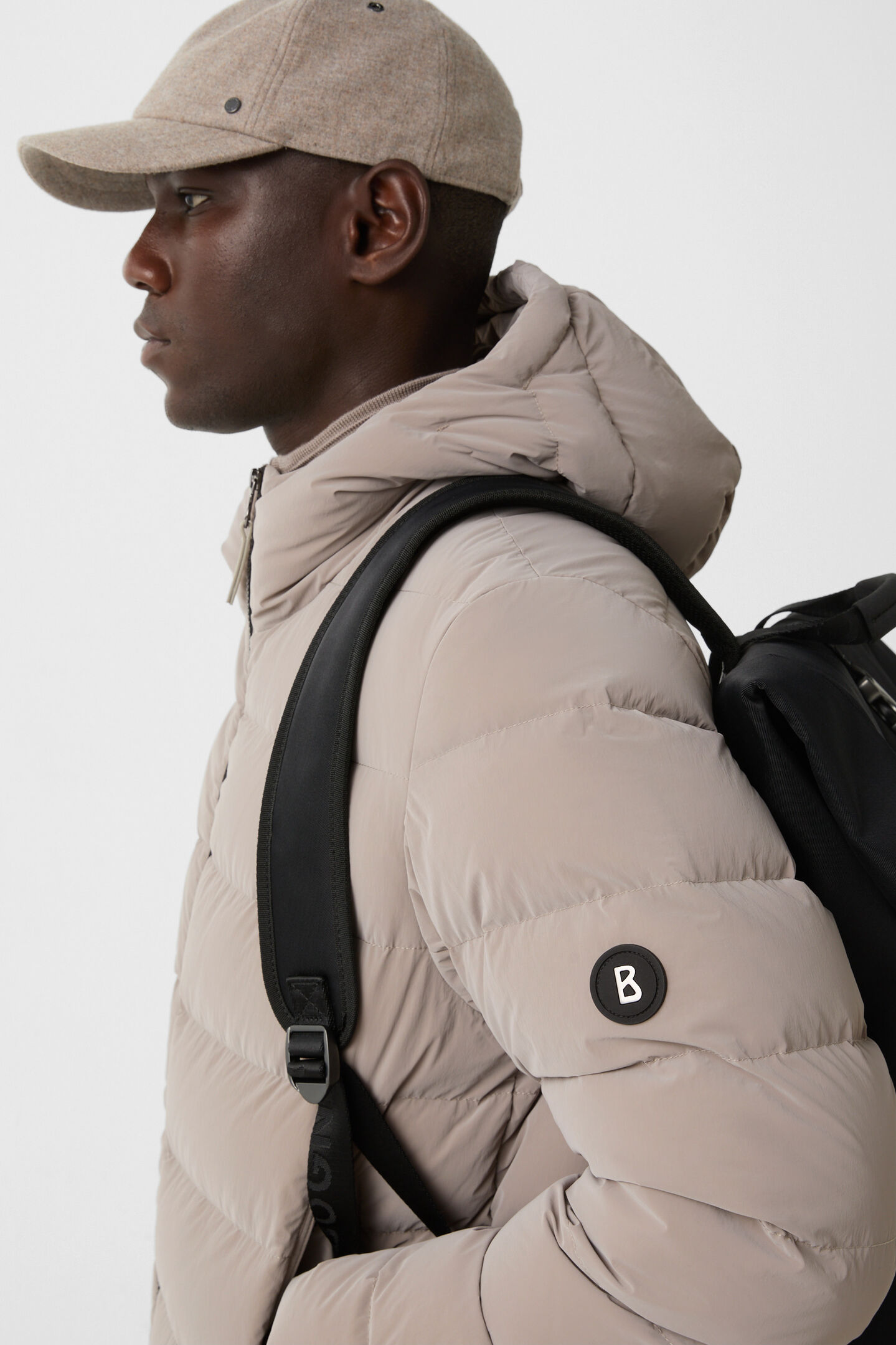 Hugh down jacket Taupe