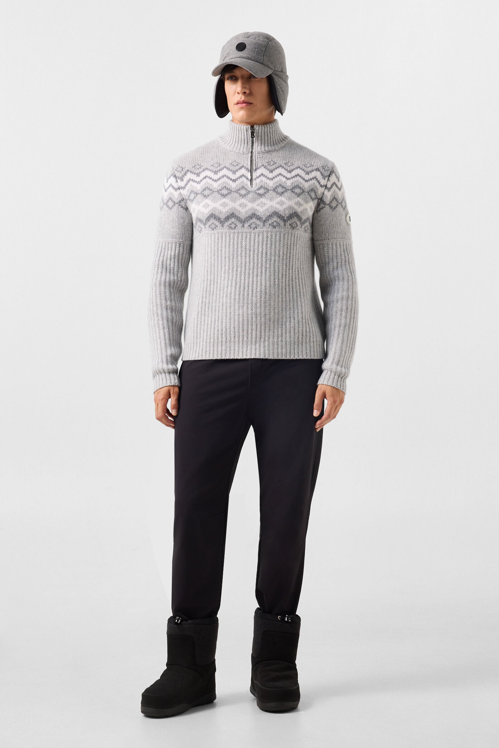 Kaschmir-Pullover Ludi Grau