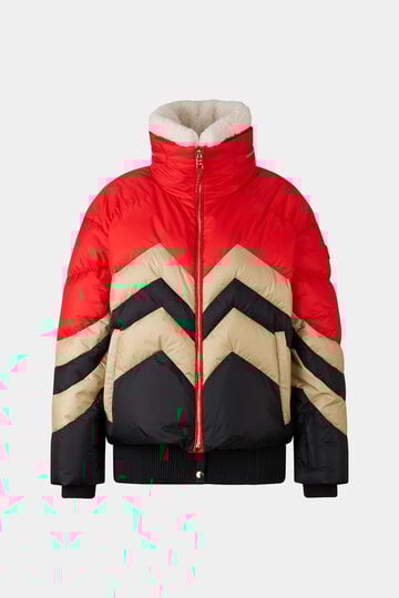 Doudoune de ski Valea rouge/beige/noir Doudoune de ski Valea rouge/beige/noir