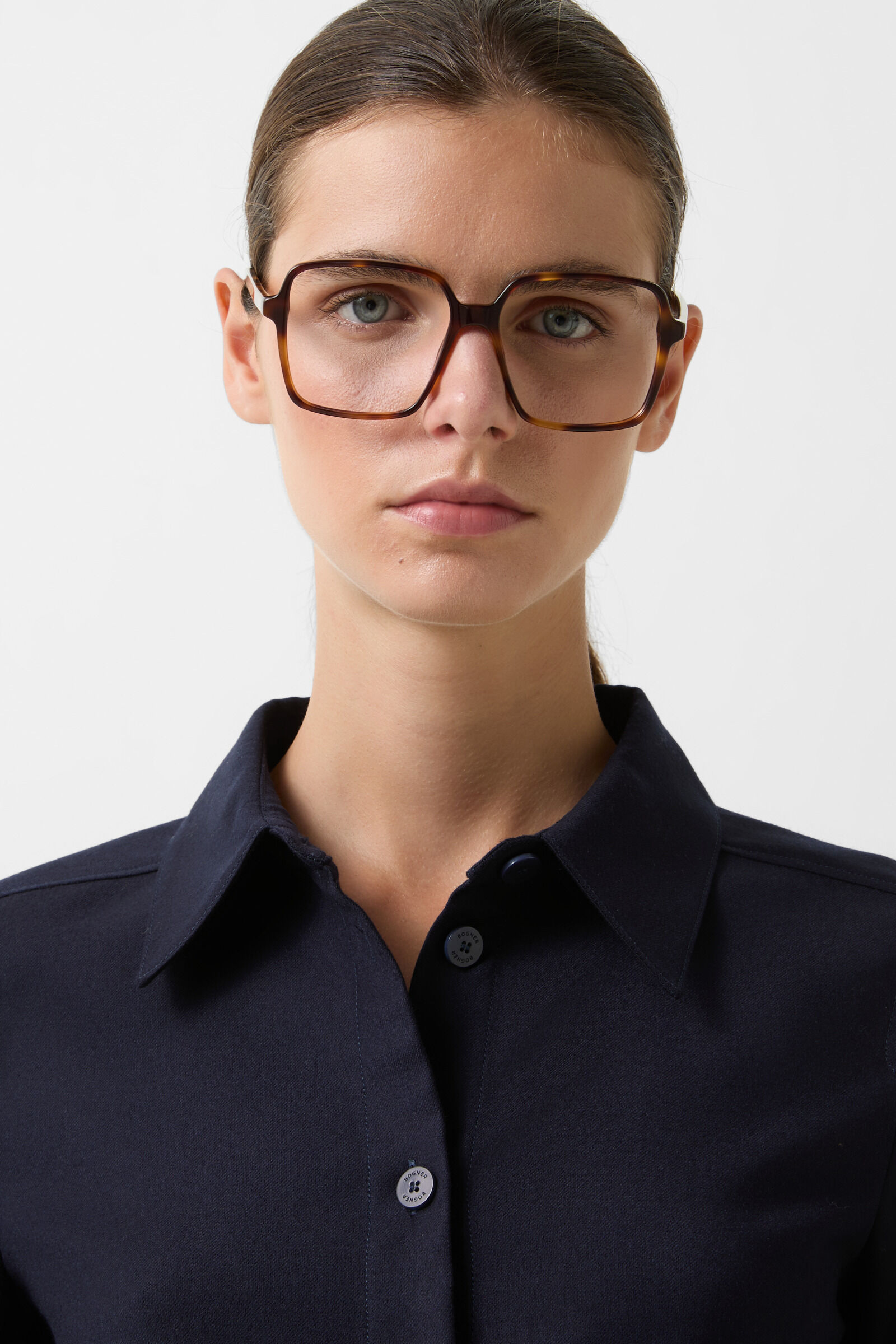 Ariela flannel blouse Navy blue