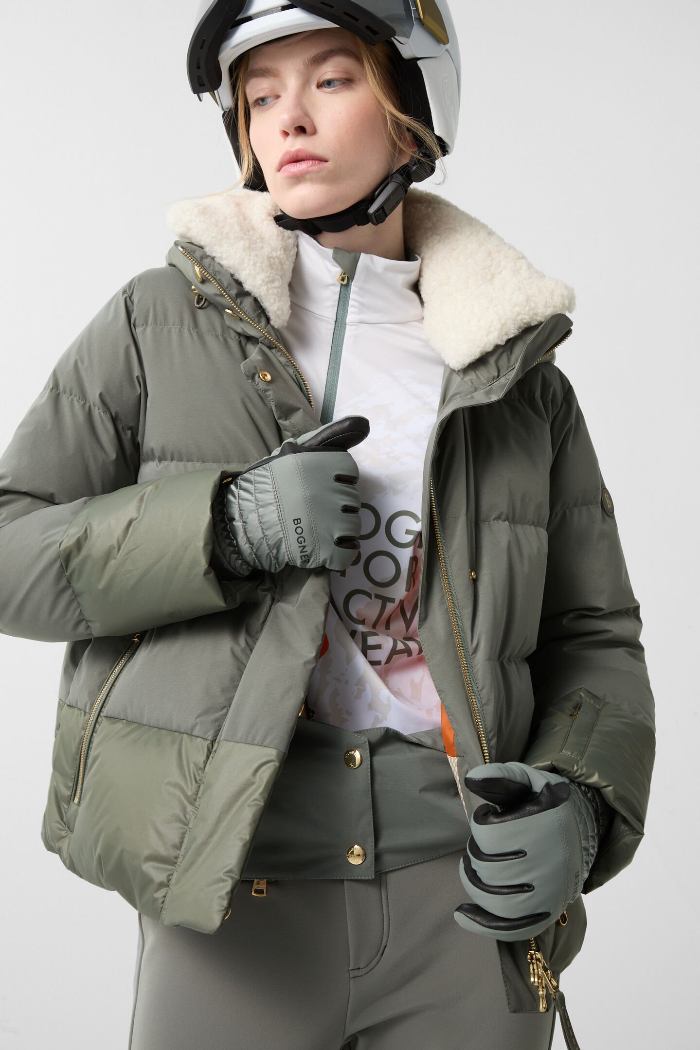 Doudoune de ski Maja Vert olive