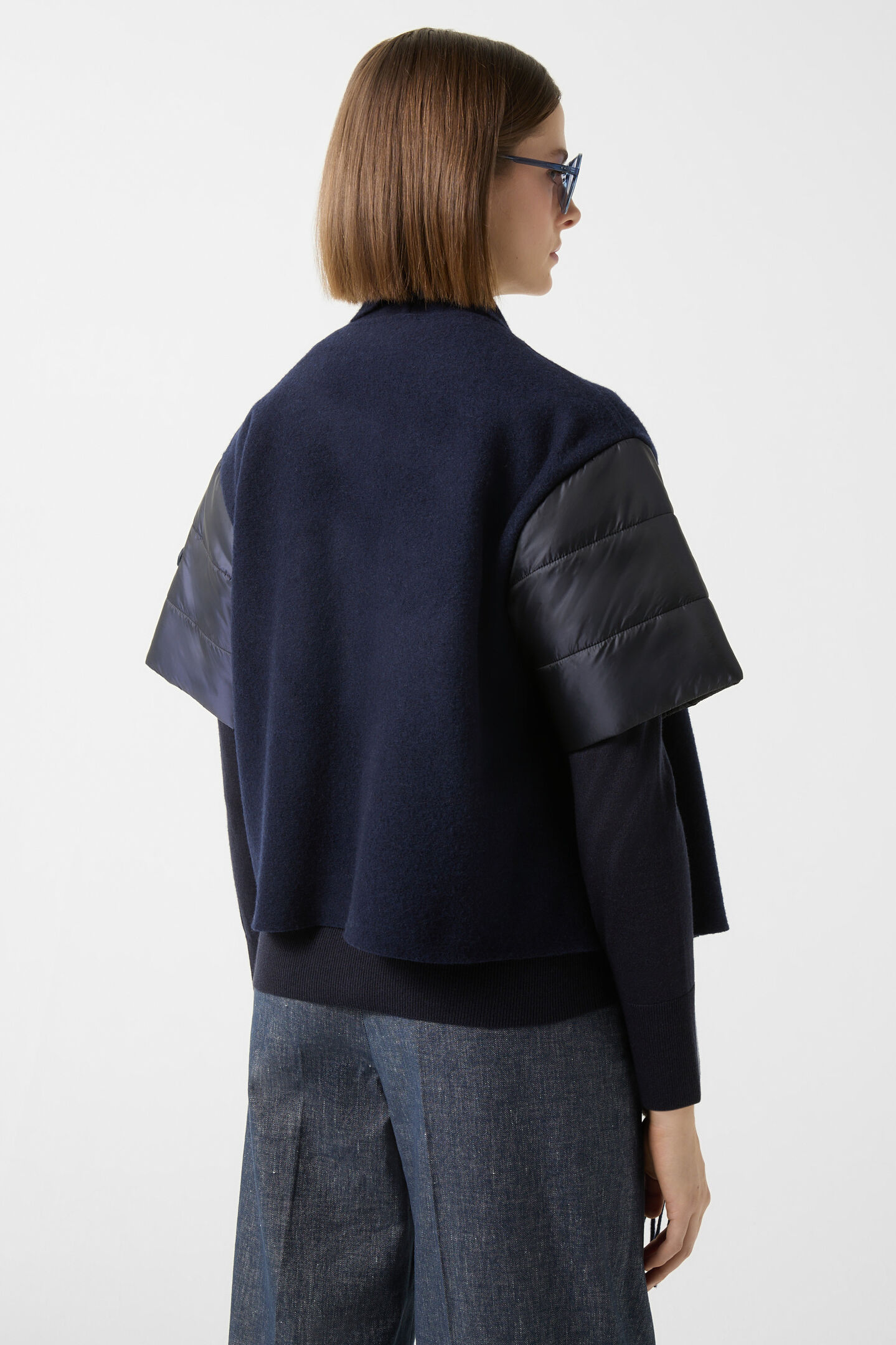 Poncho-Jacke Nica Navy-Blau