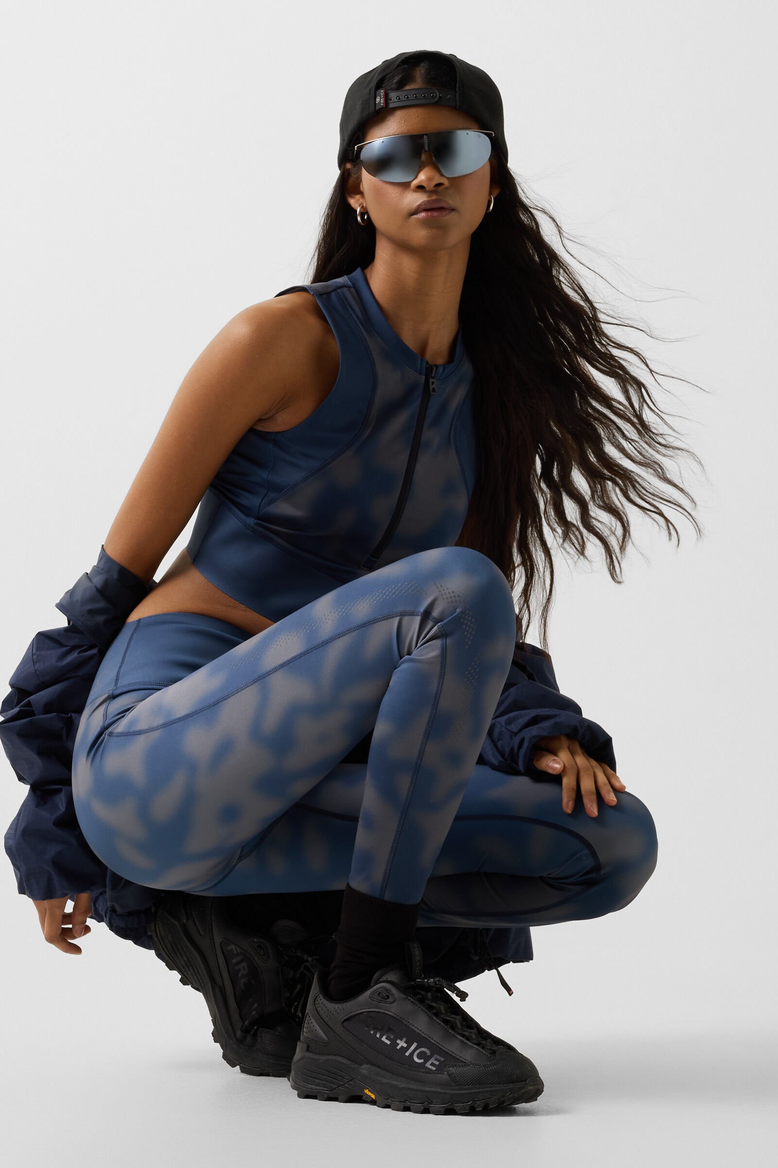 Tights Cherien Navy blue/grey