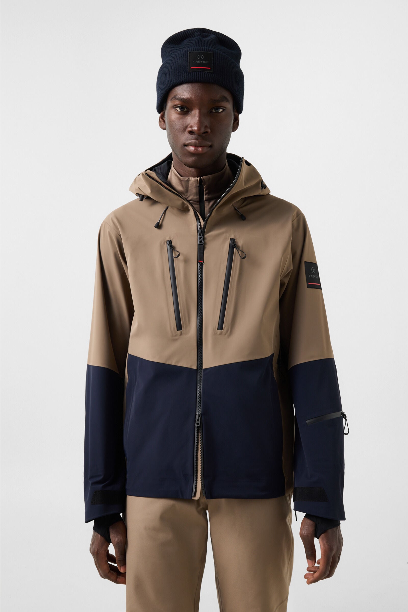 Skijacke Piaro Taupe/Navy