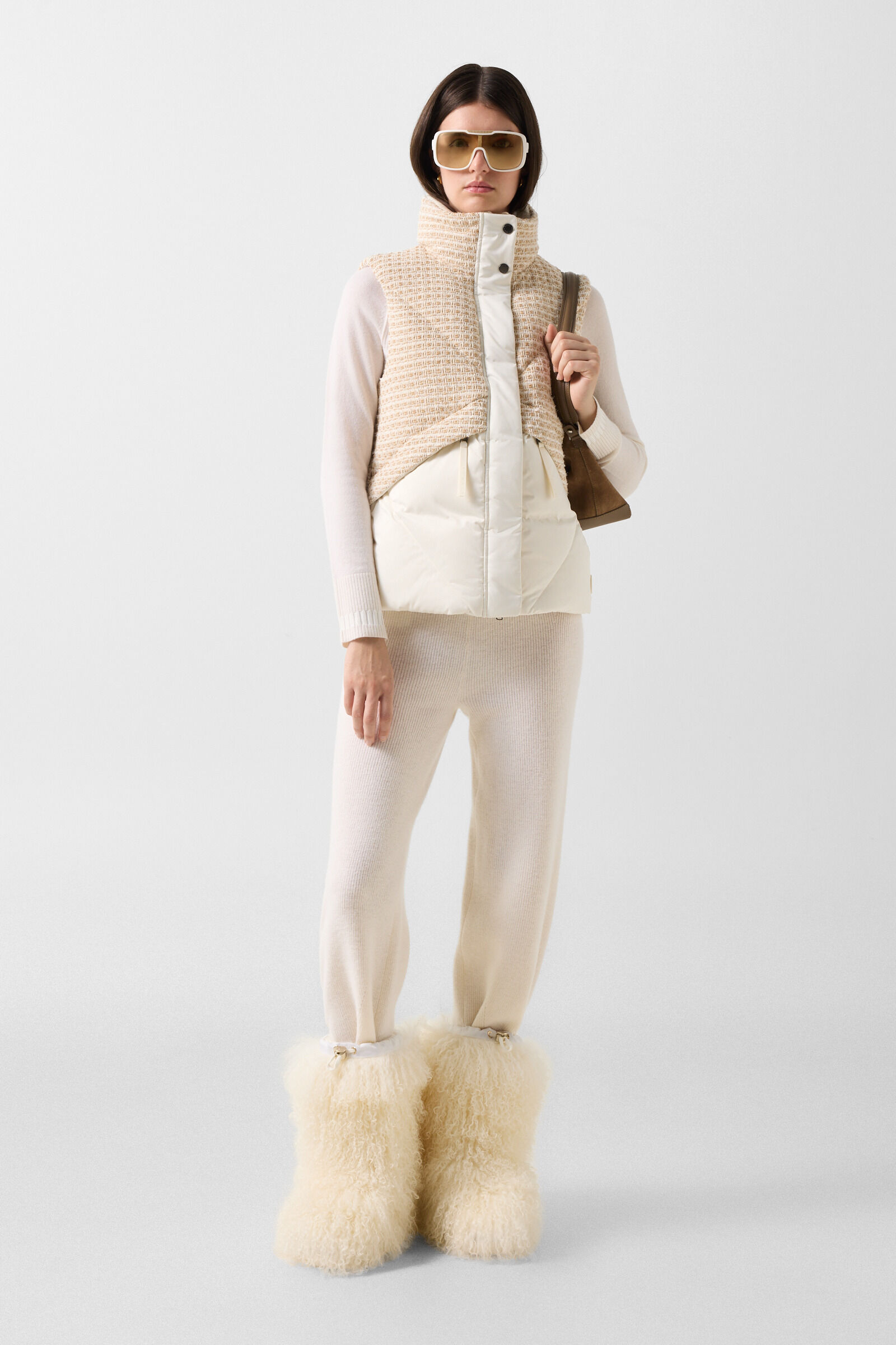 Netty Down Vest Off-white/beige
