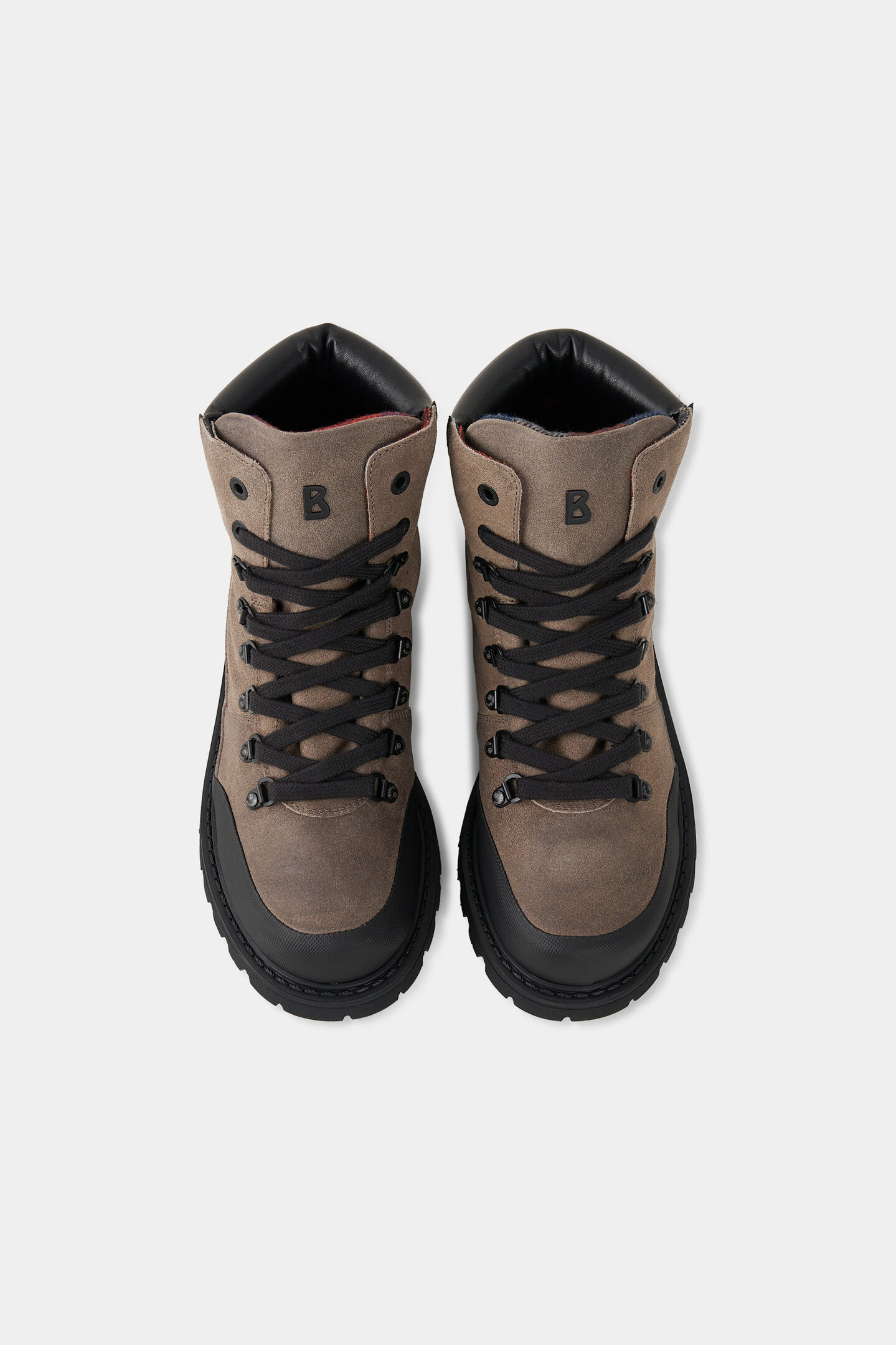 Mid Boots Helsinki mit Spikes Taupe/Schwarz