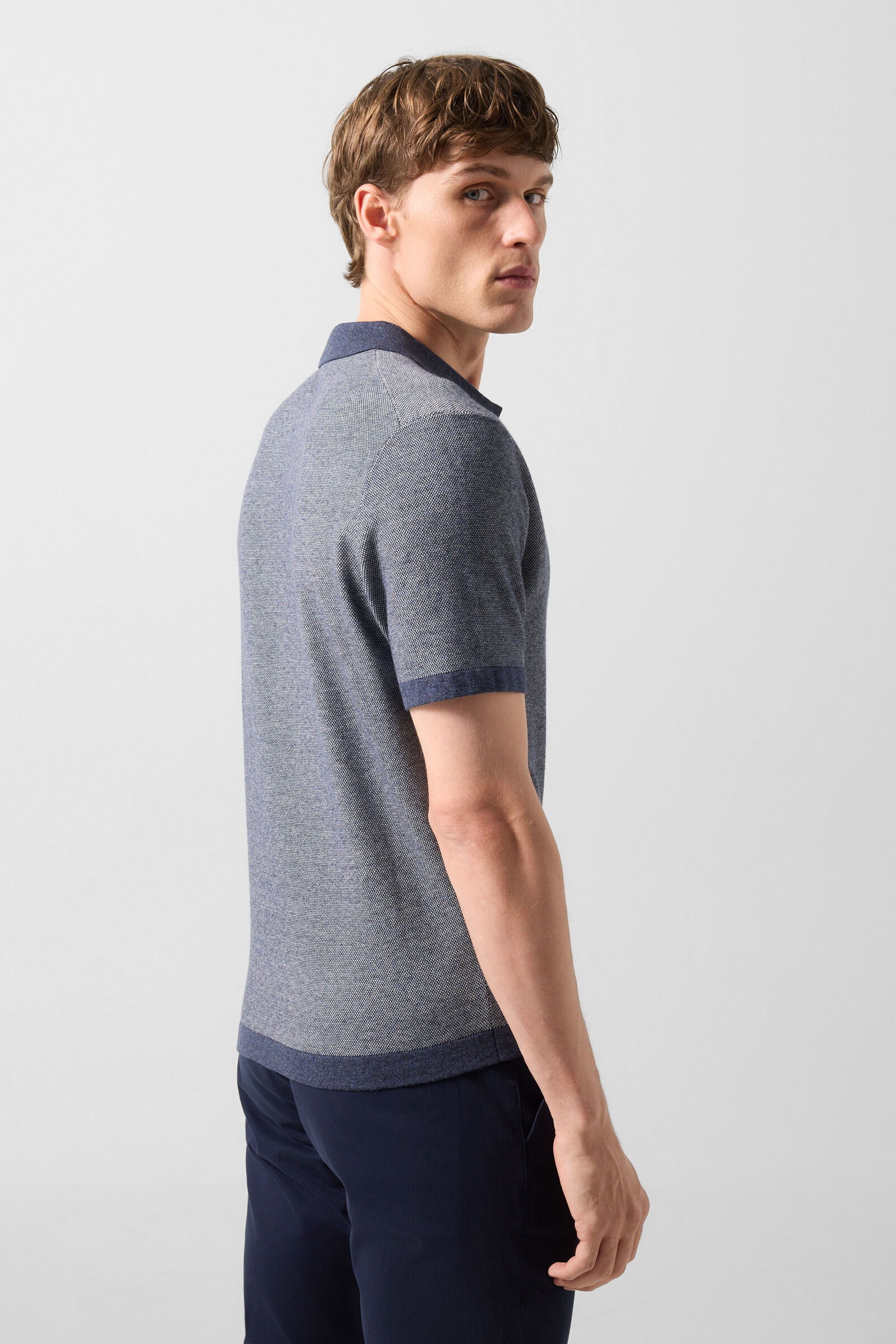 Polo en tricot Lyon Bleu marine