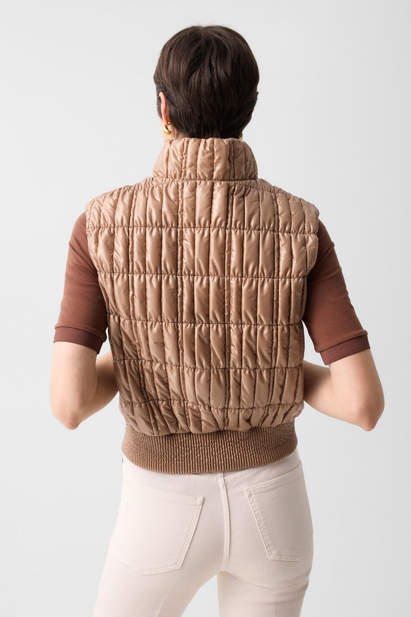 Sally quilted waistcoat Camel