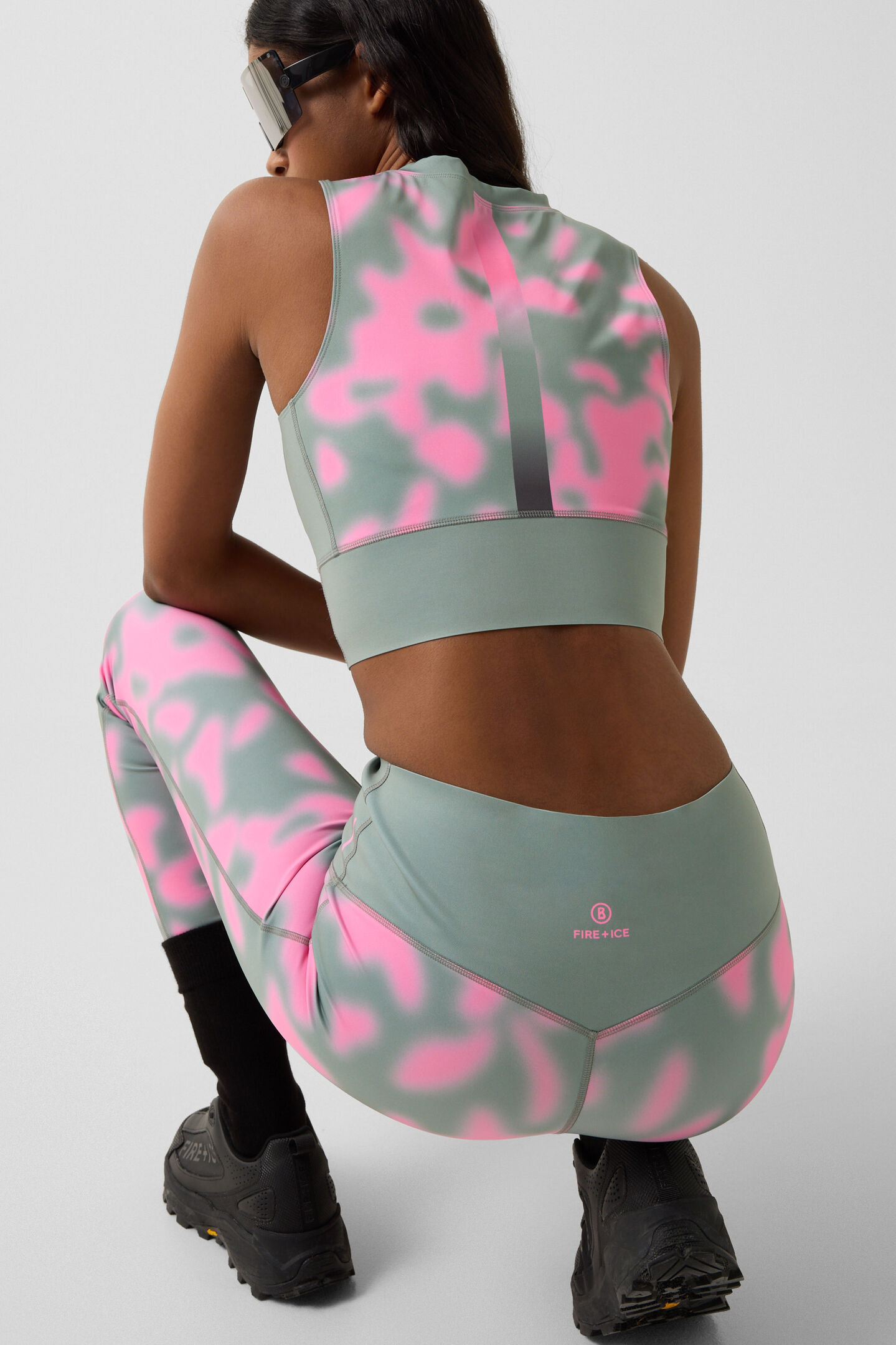 Tights Cherien Eucalyptus/Pink