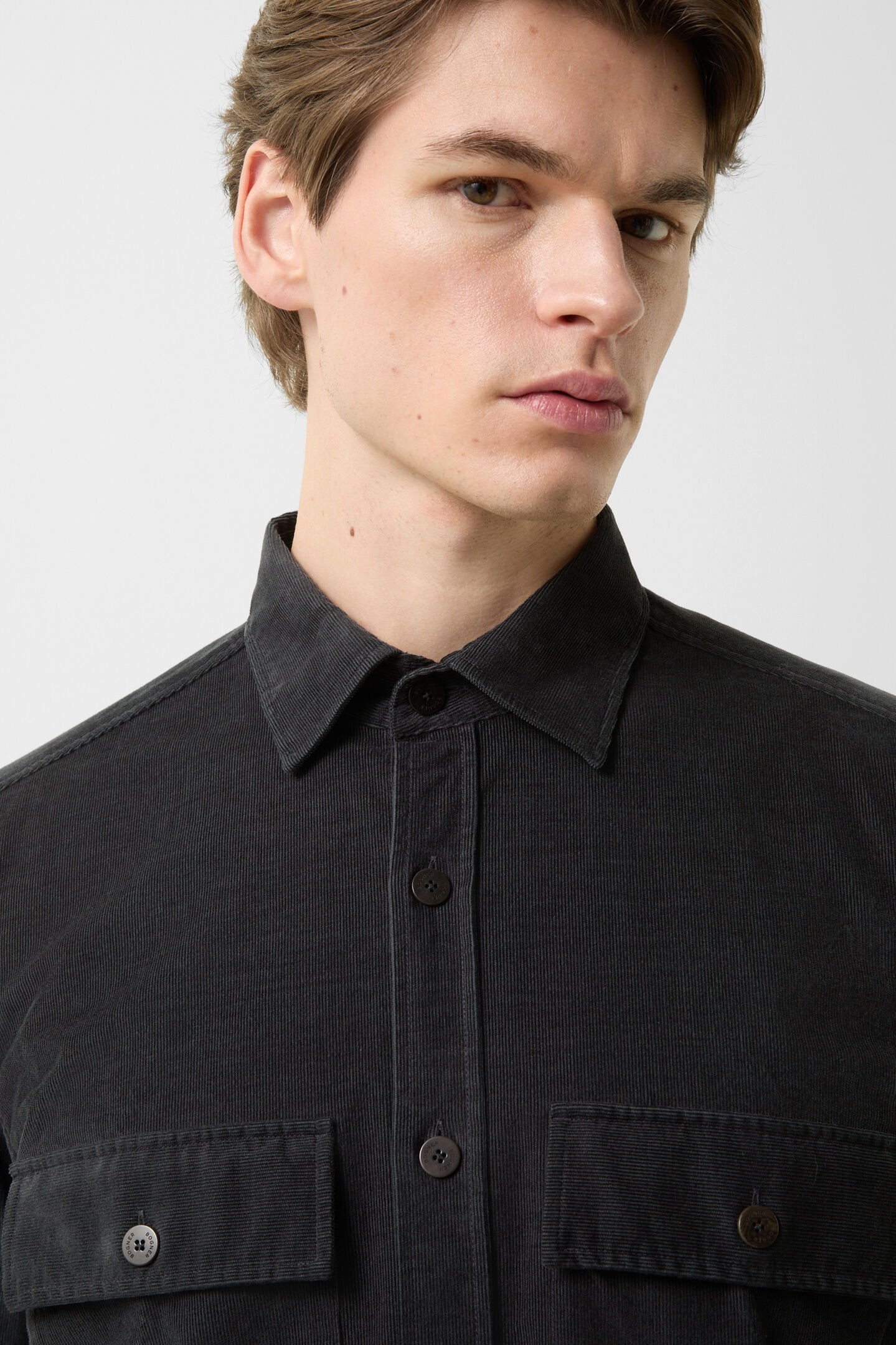 Cordhemd Heiko Anthrazit