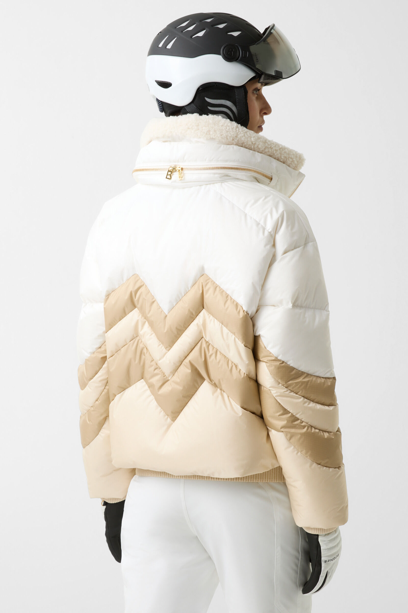 Valea down ski jacket Off-white/beige