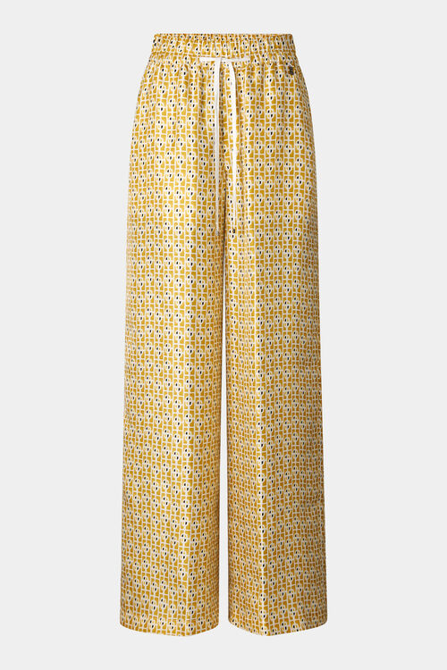 Emmy silk trousers Yellow/cream