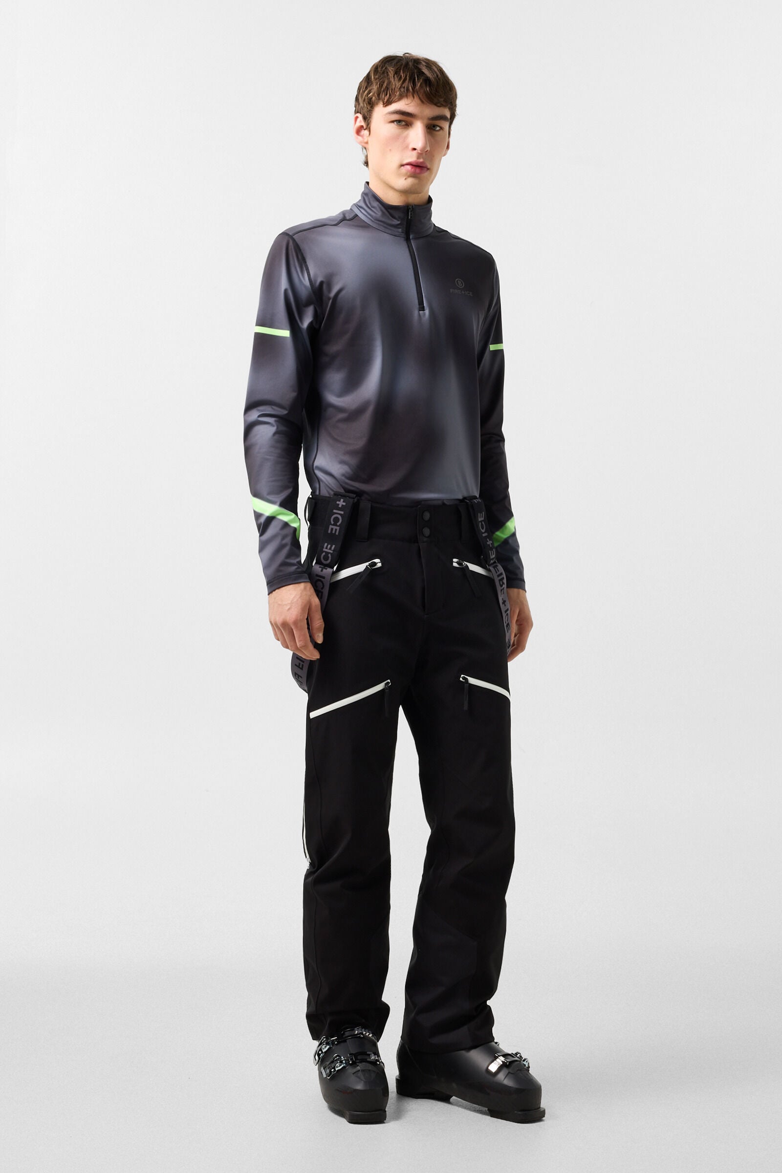 Premi&egrave;re couche Pascal Anthracite/Vert fluo