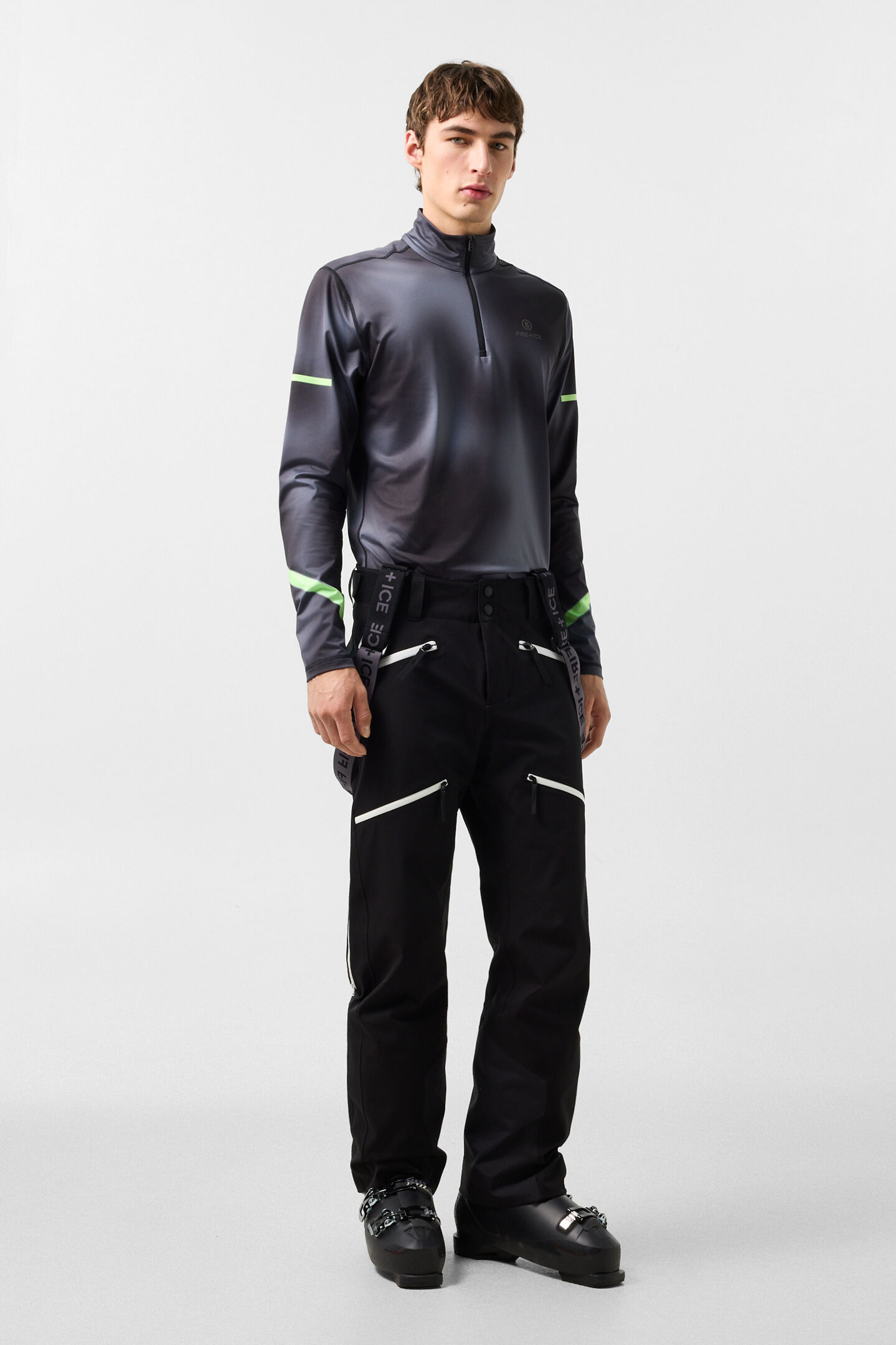 Premi&egrave;re couche Pascal Anthracite/Vert fluo