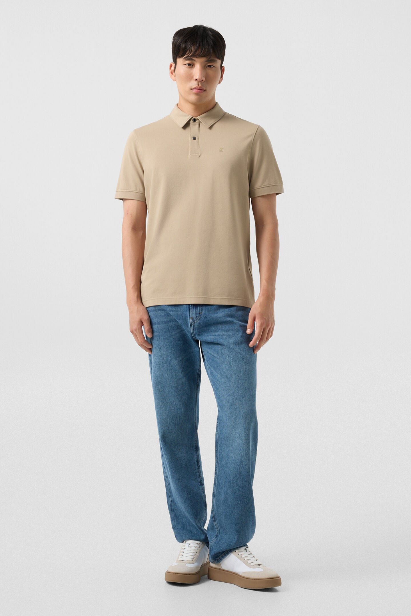 Timo piqu&eacute; polo shirt Beige