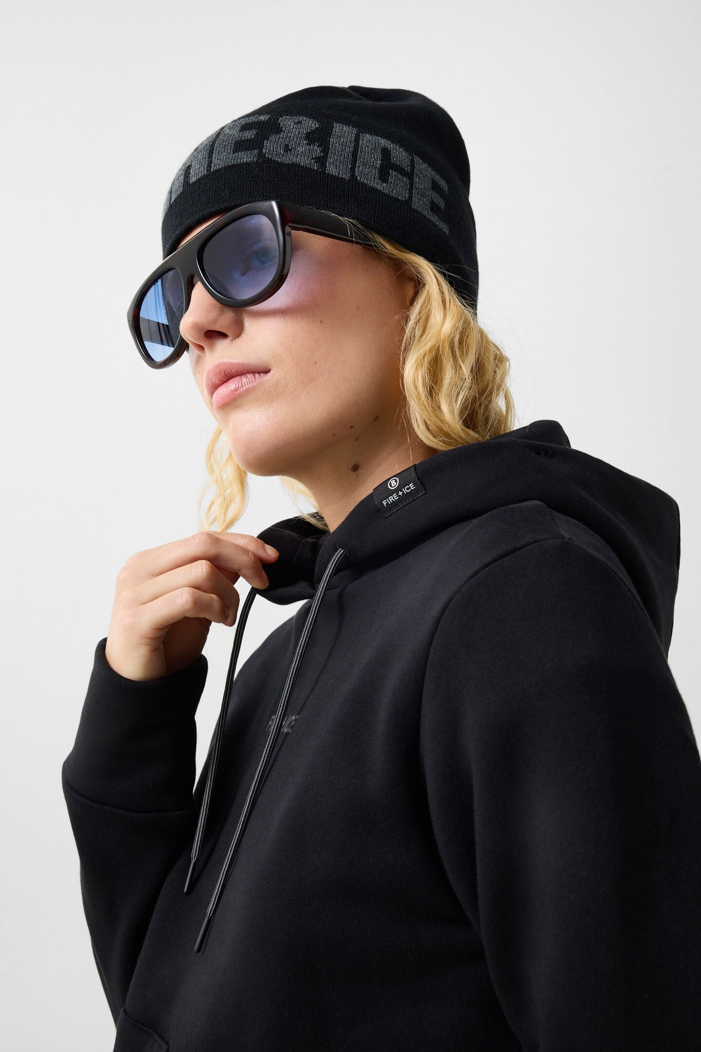 Nila cotton hoodie Black