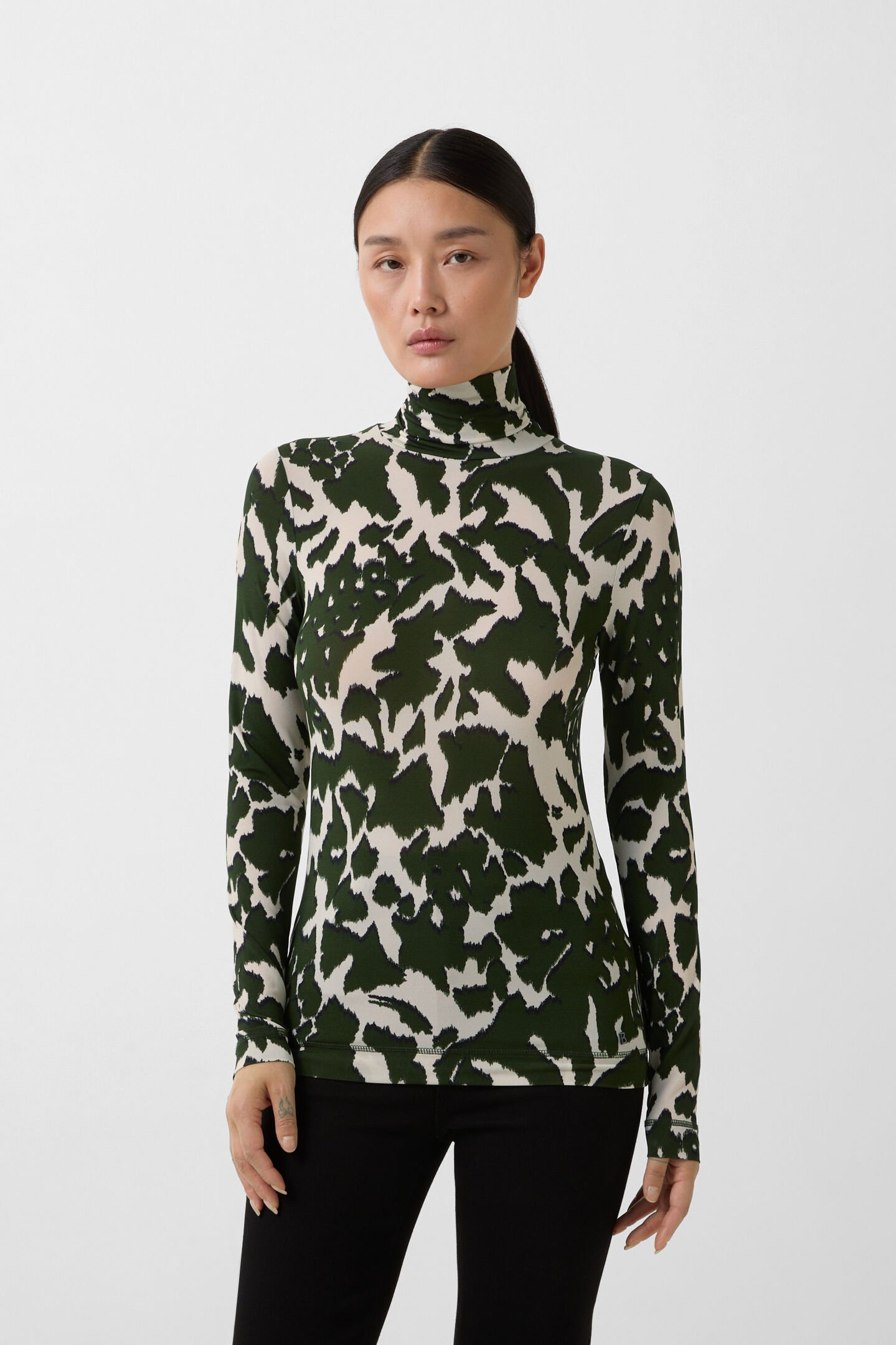 Andriana longsleeve Green/cream