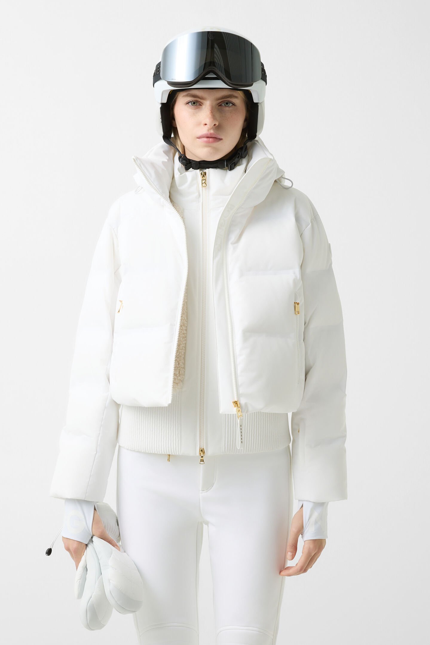 2-in-1 Ski-Daunenjacke Suri Weiß