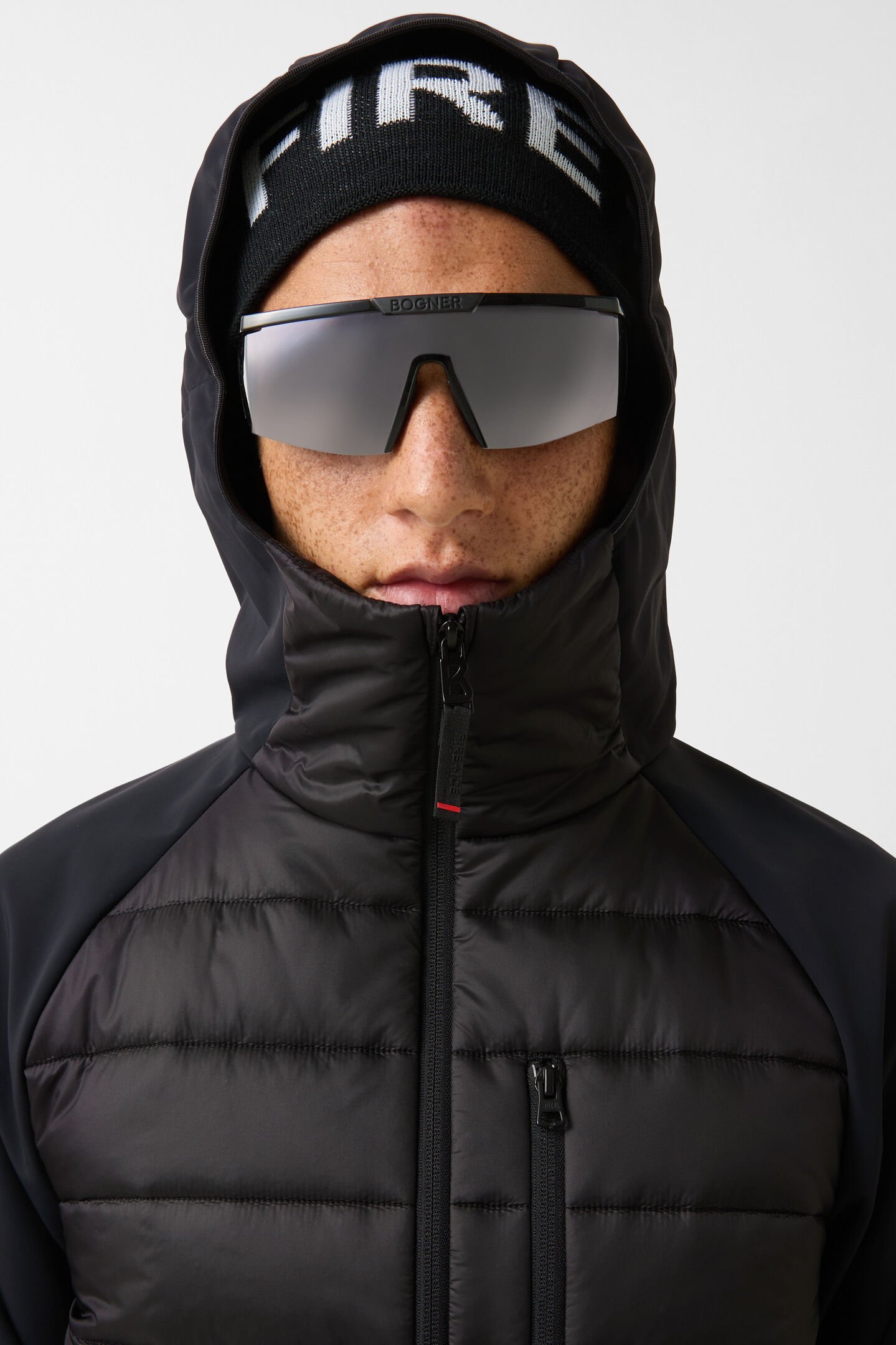 Anian softshell quilted jacket Black