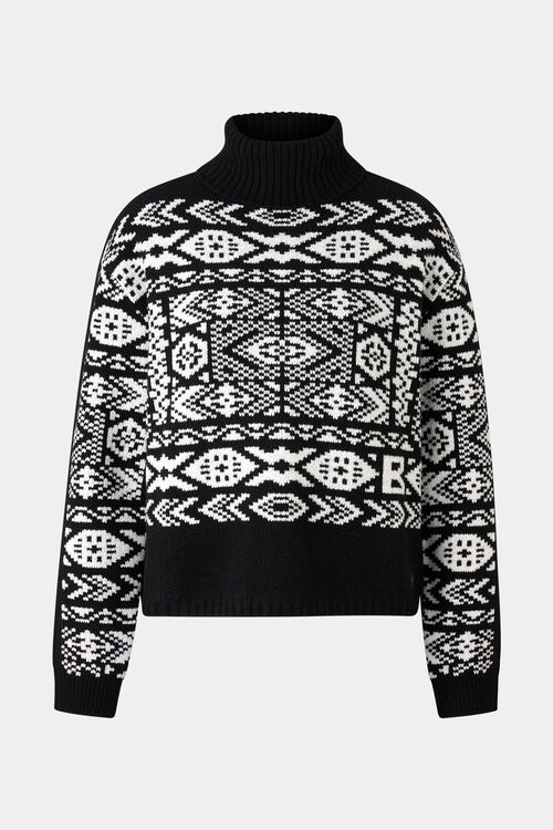 Jacquard-Pullover Nadin Schwarz/Weiß