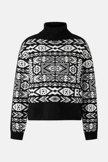 Pull jacquard Nadin noir/blanc Pull jacquard Nadin noir/blanc