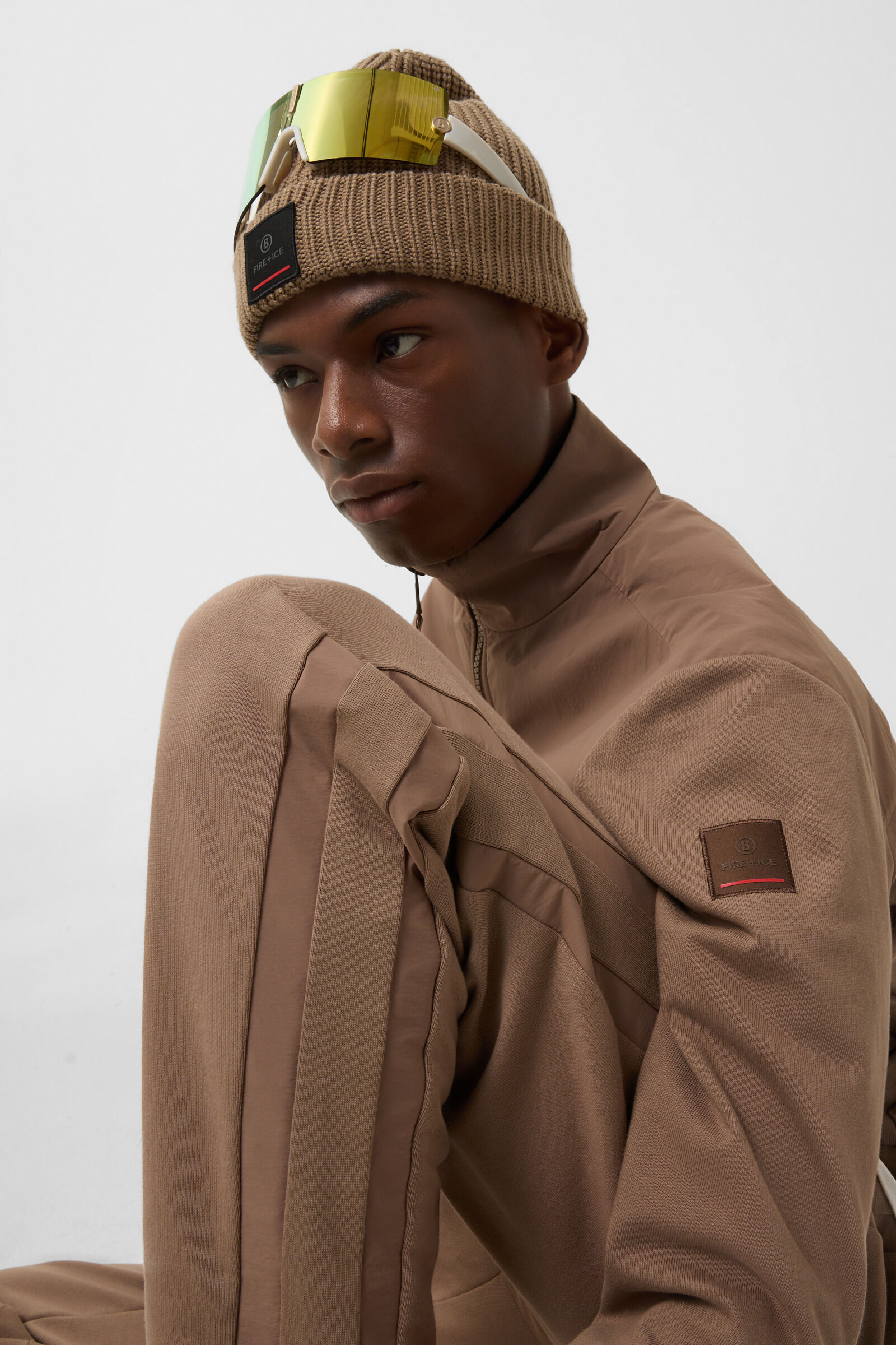 Dolan hybrid jersey jacket Caramel