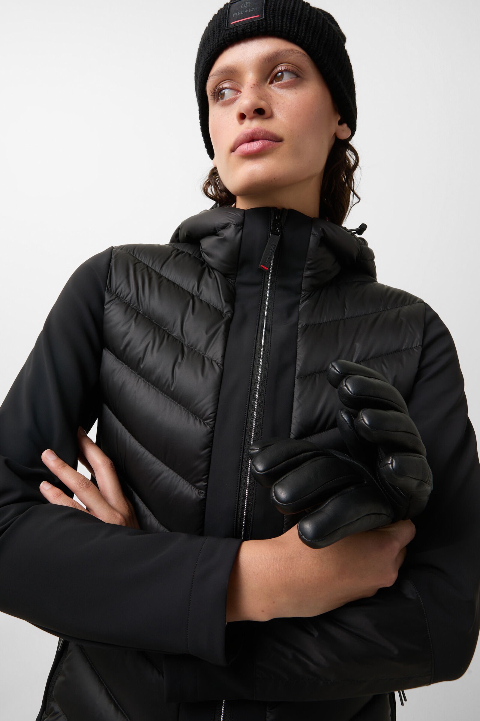 Joana hybride jas Zwart