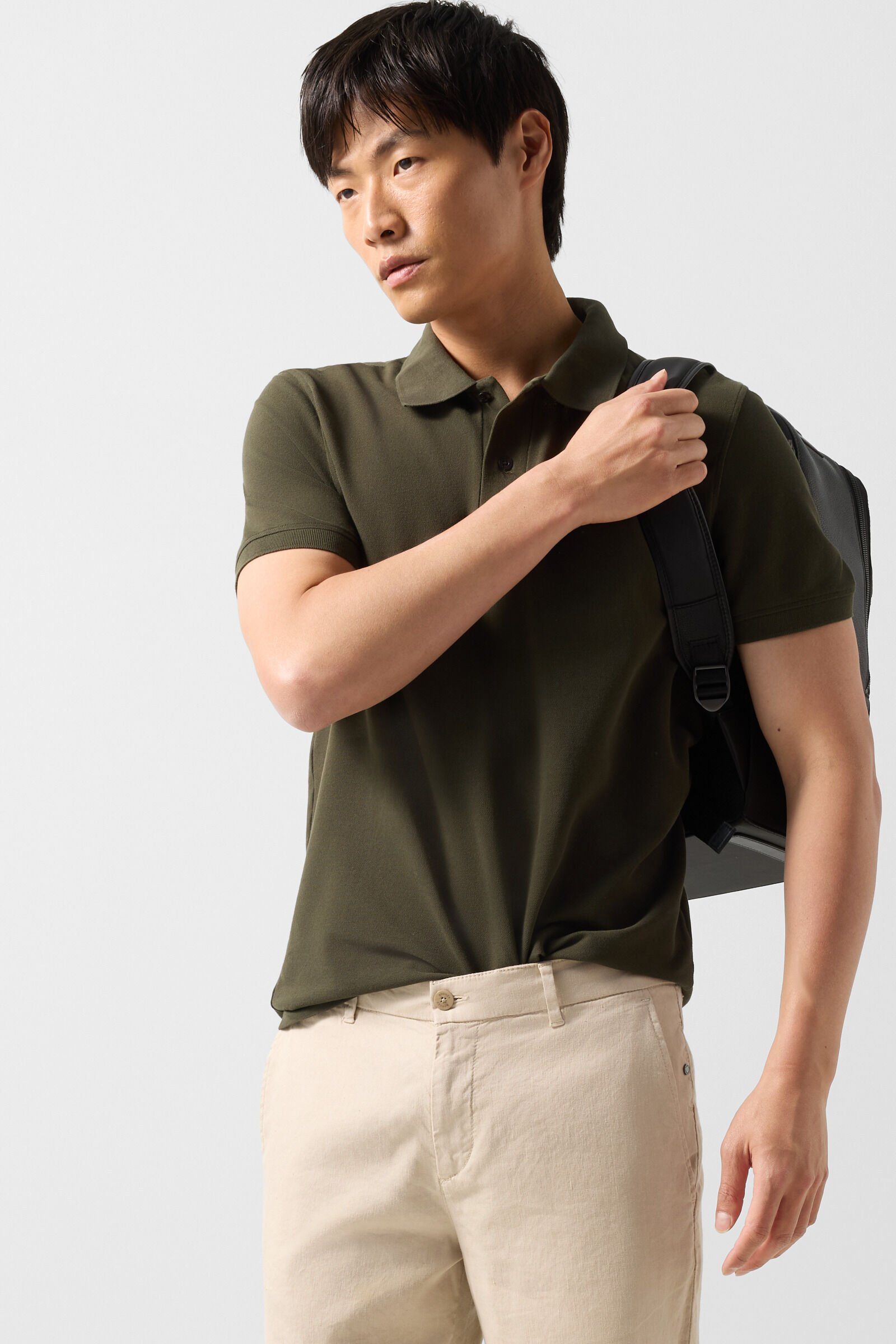 Fion polo shirt Olive green