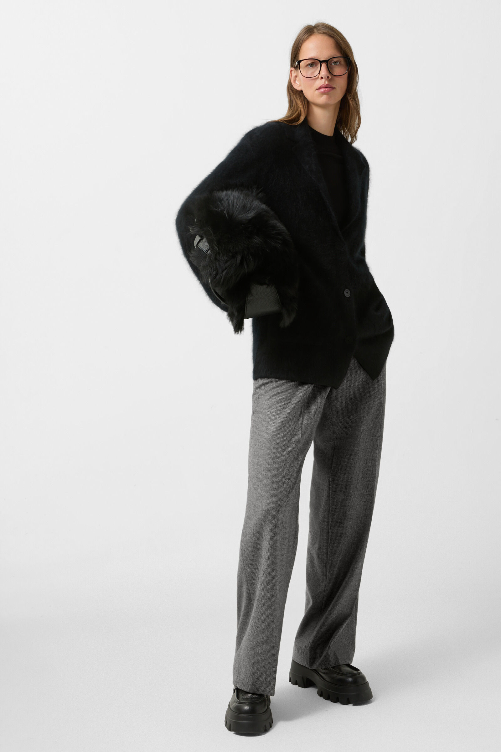 Pleated trousers Ella Anthracite