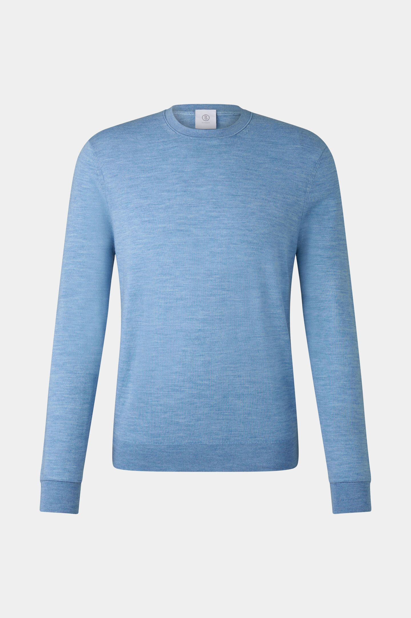 Schurwoll-Pullover Ole Hellblau