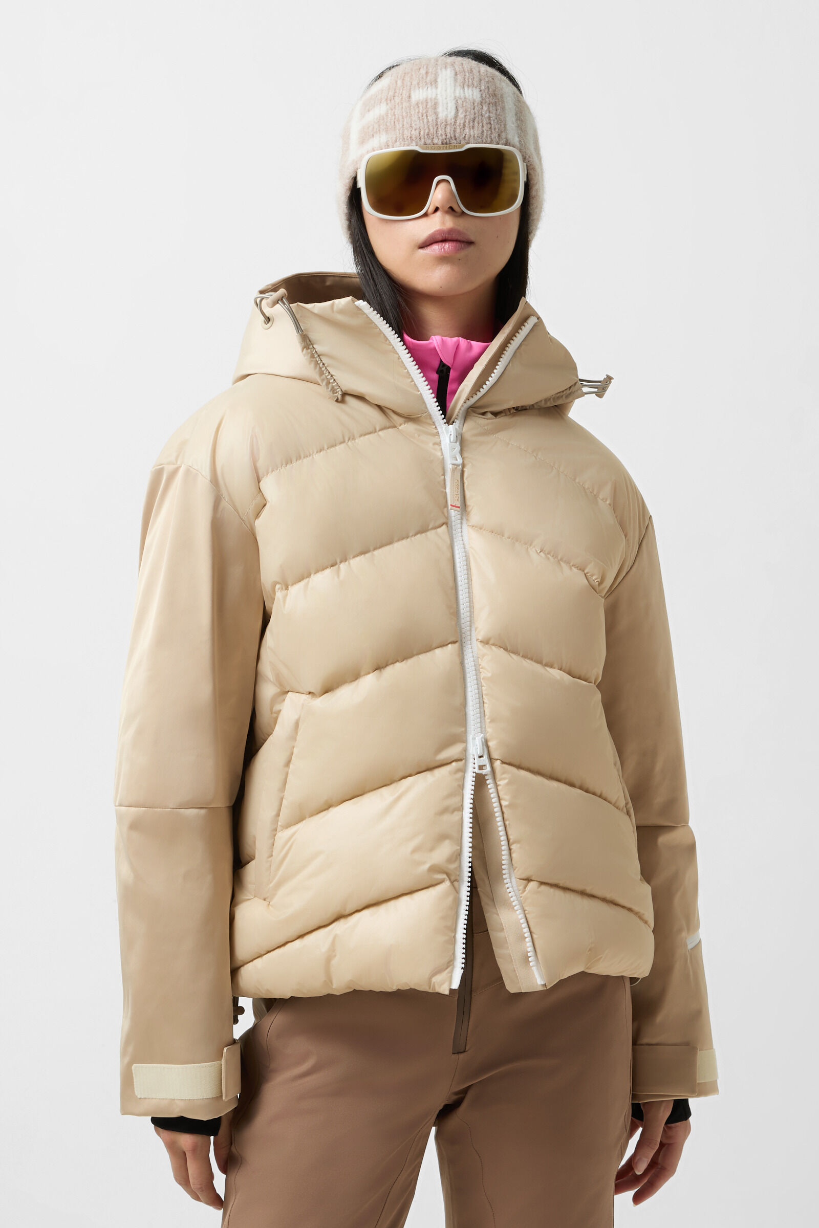 Veste matelass&eacute;e de ski Talina Beige