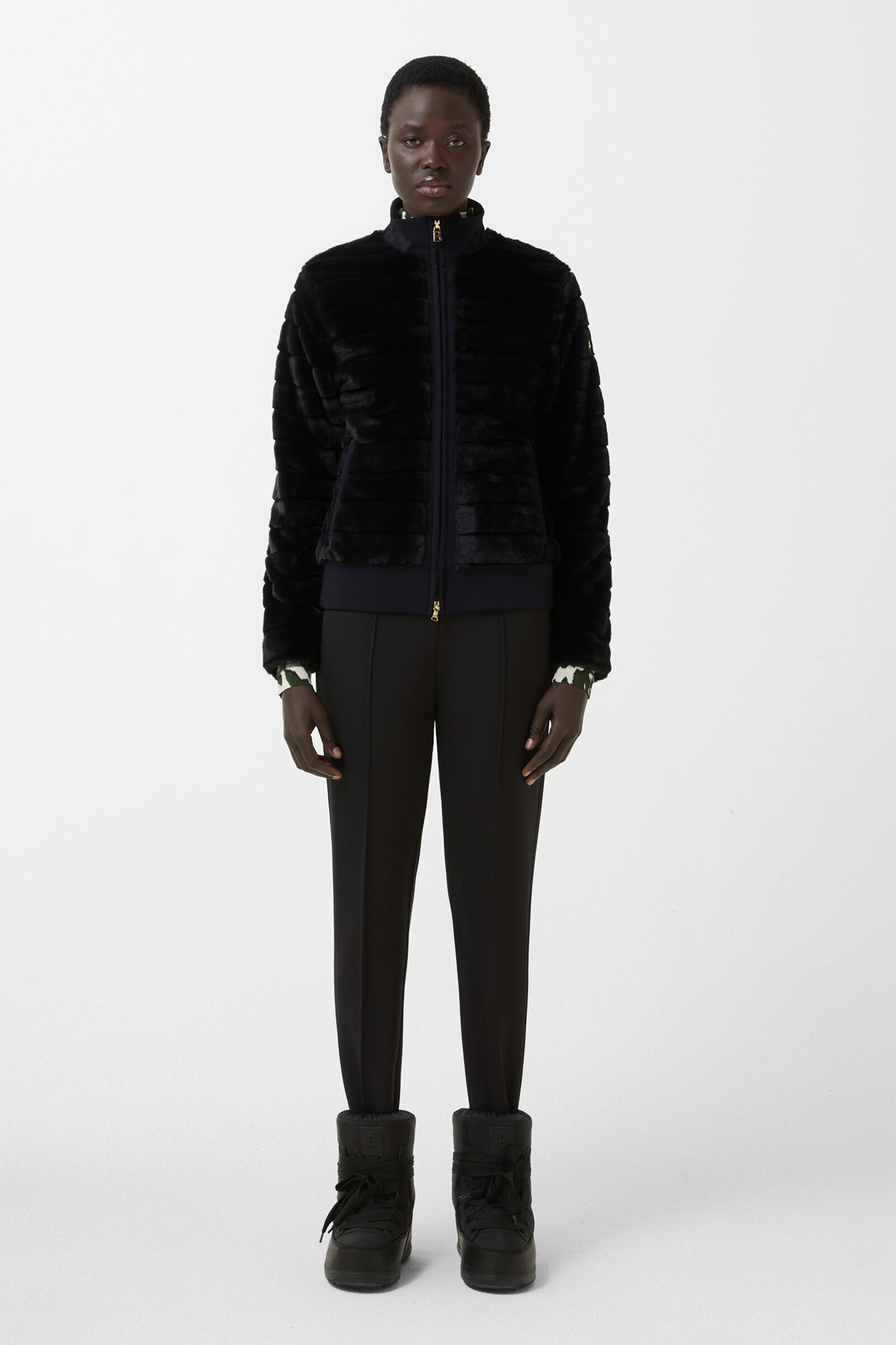 Katniss faux fur jacket Black