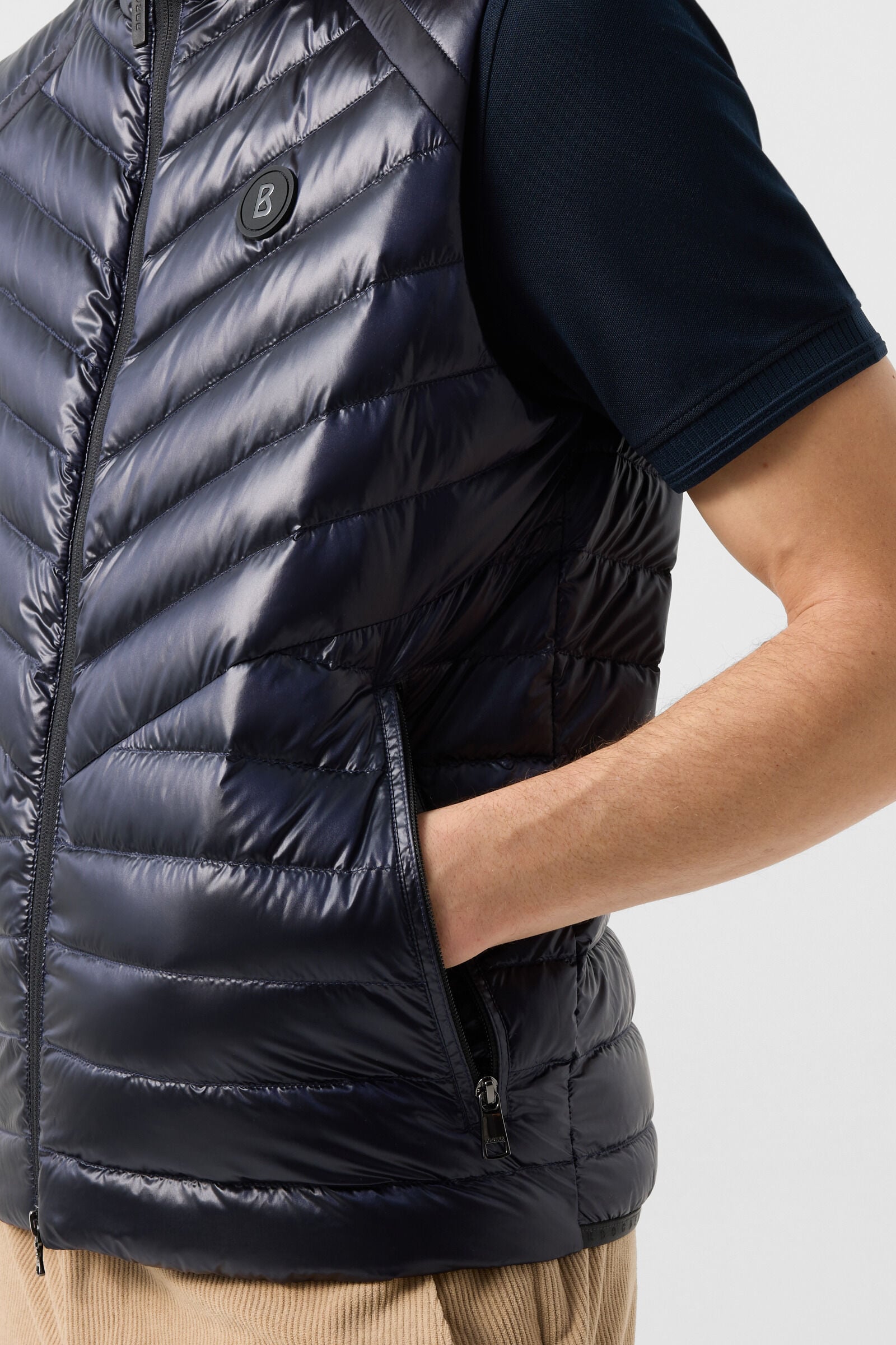 Lasse lightweight down waistcoat Navy blue