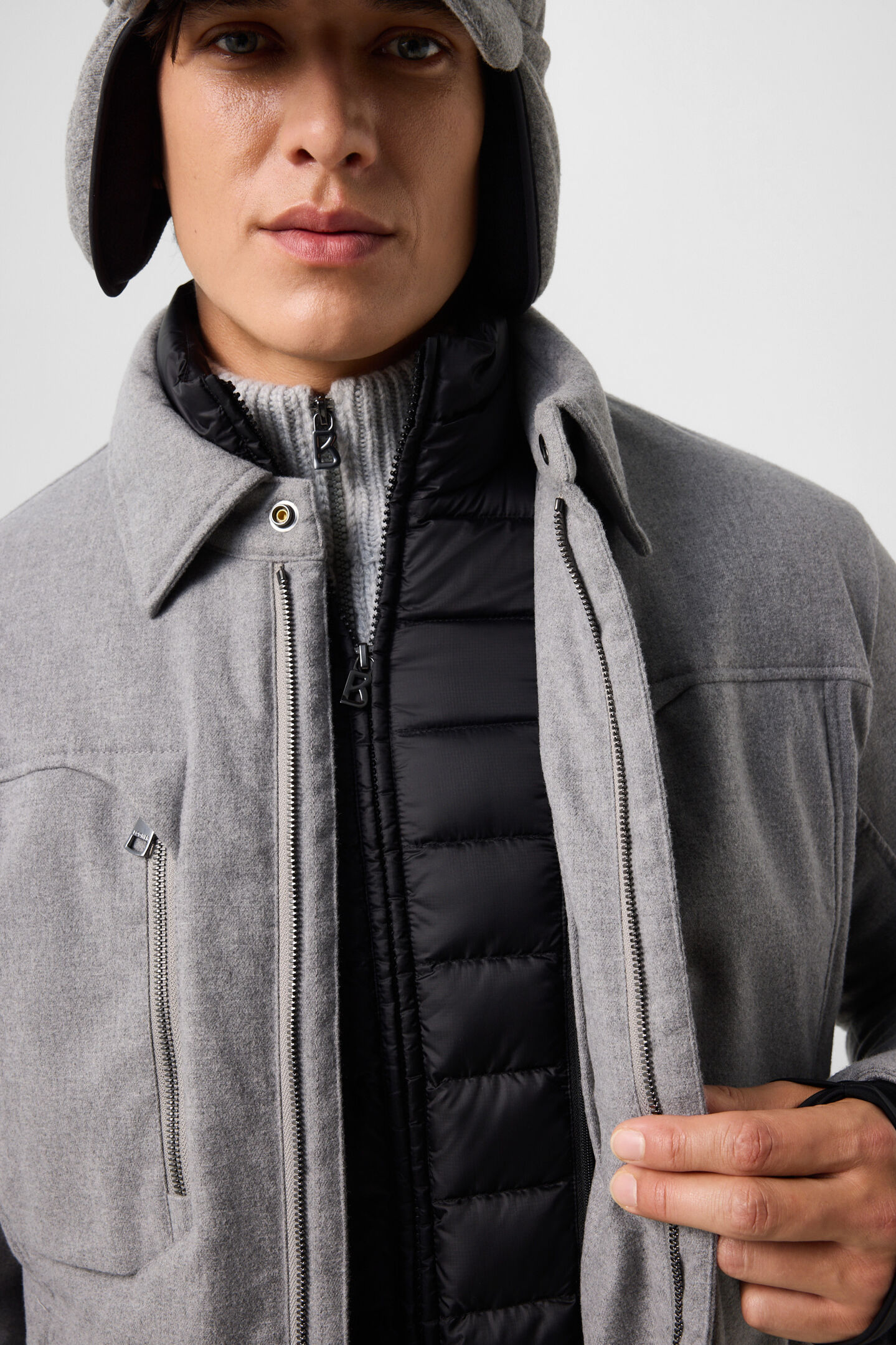 Flave Flannel Jacket Light Gray