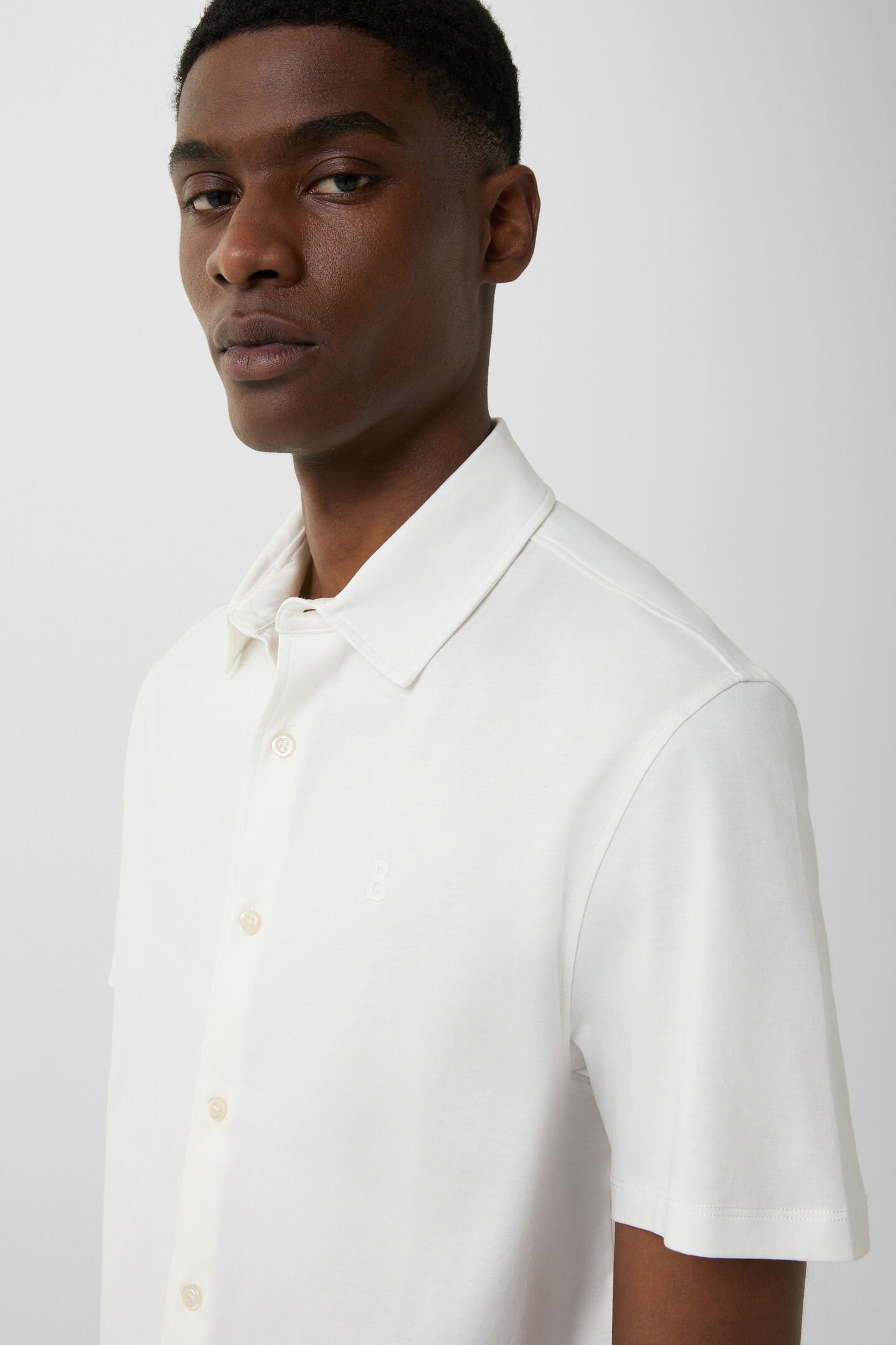 Jersey-Kurzarm-Hemd Franz Off-White