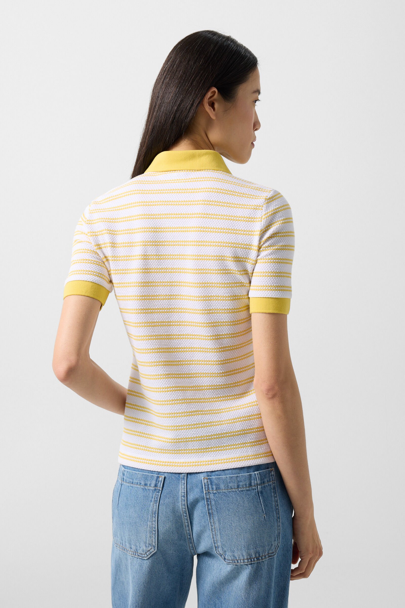 Wendy poloshirt Geel/Off-White