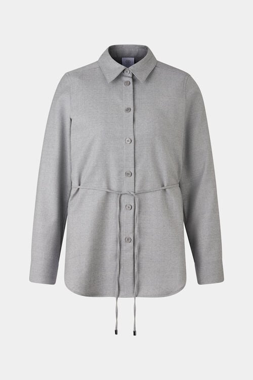 Flanell-Bluse Ariela Hellgrau
