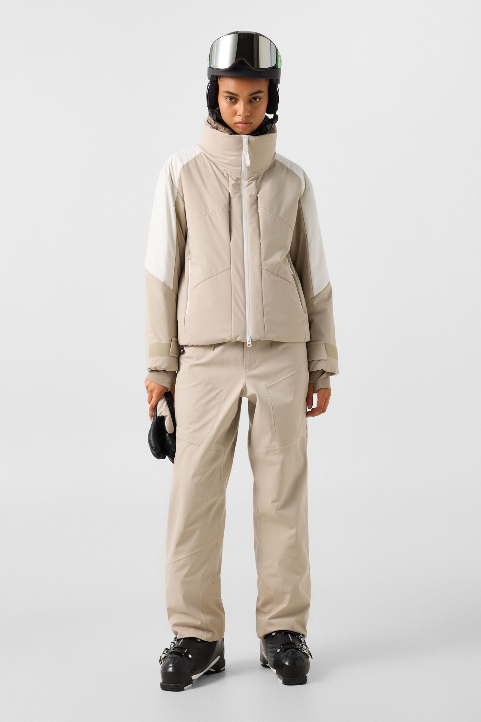 Skijacke Sasha Beige/Off-White