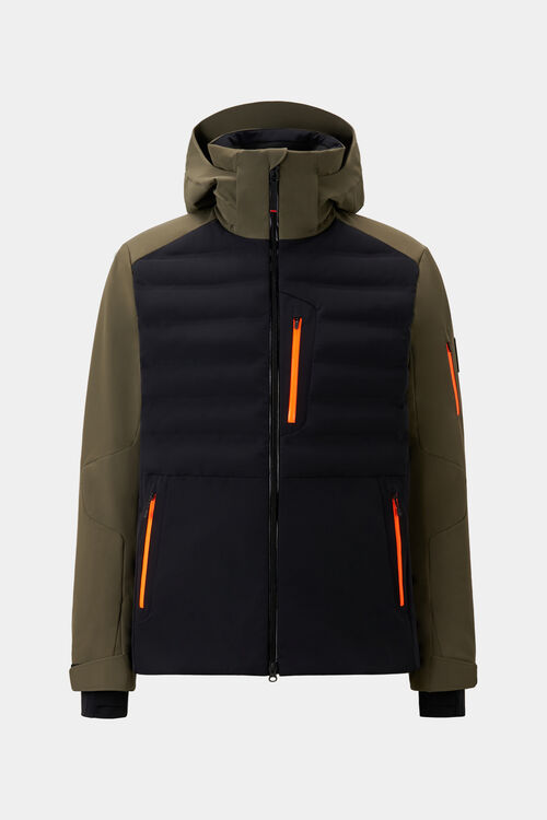 Skijacke Ivo Schwarz/Oliv-Gr&uuml;n