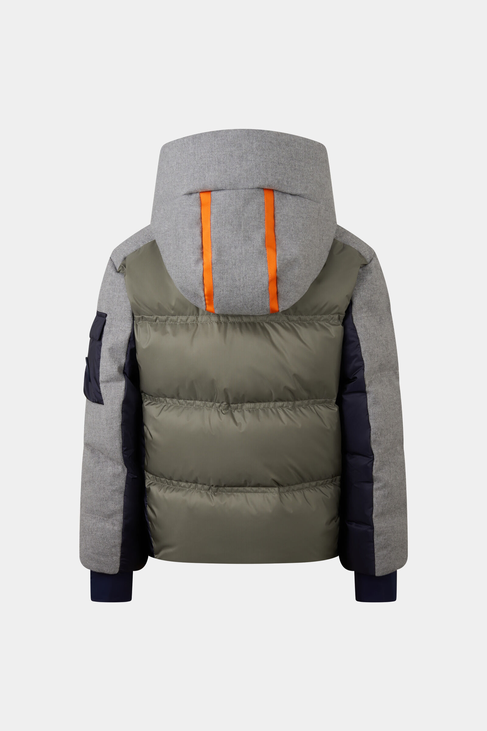 Kids ski jacket Pablo Light grey/olive/navy