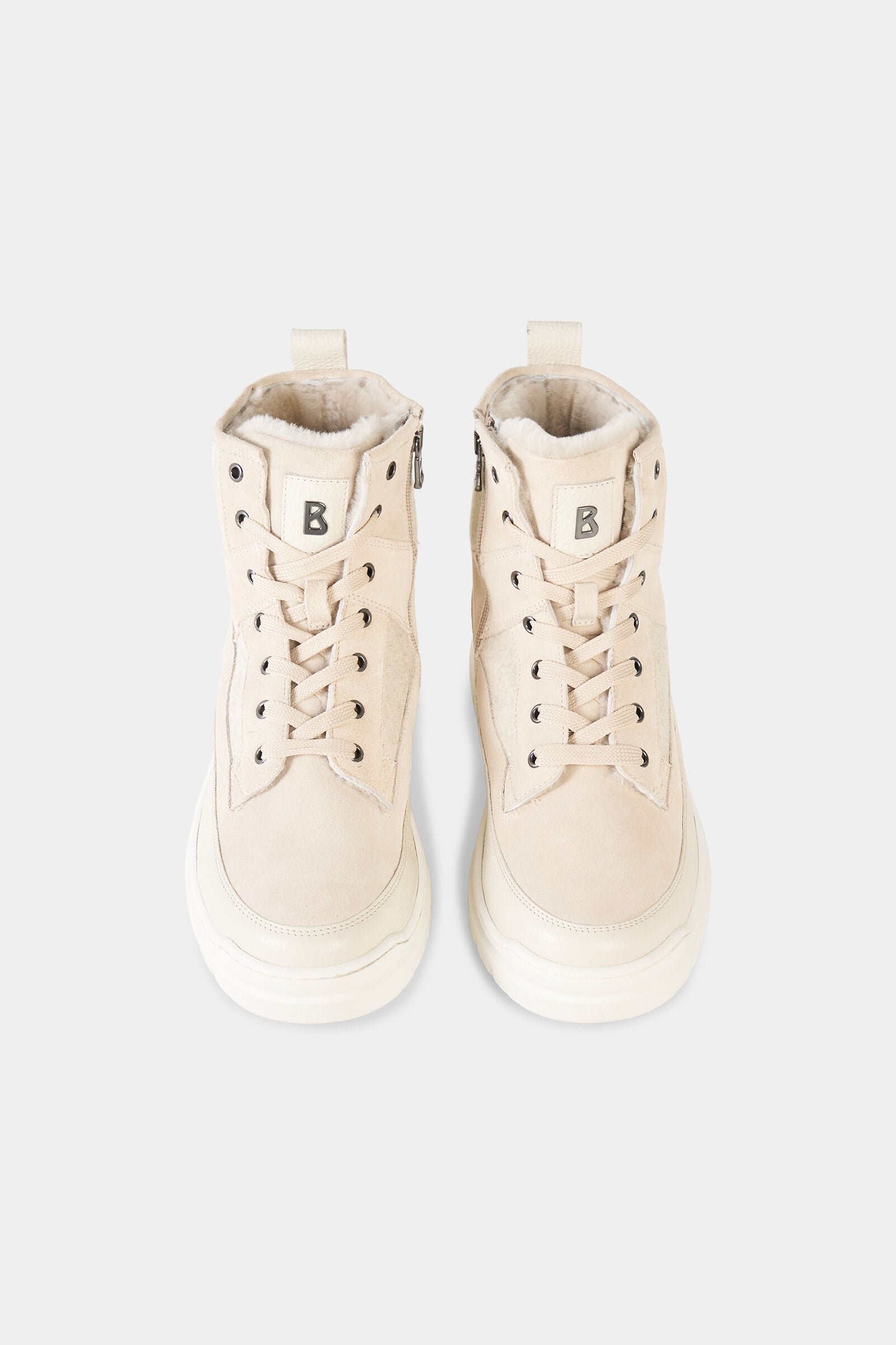 Schn&uuml;rboots Bansko mit Spikes Off-White