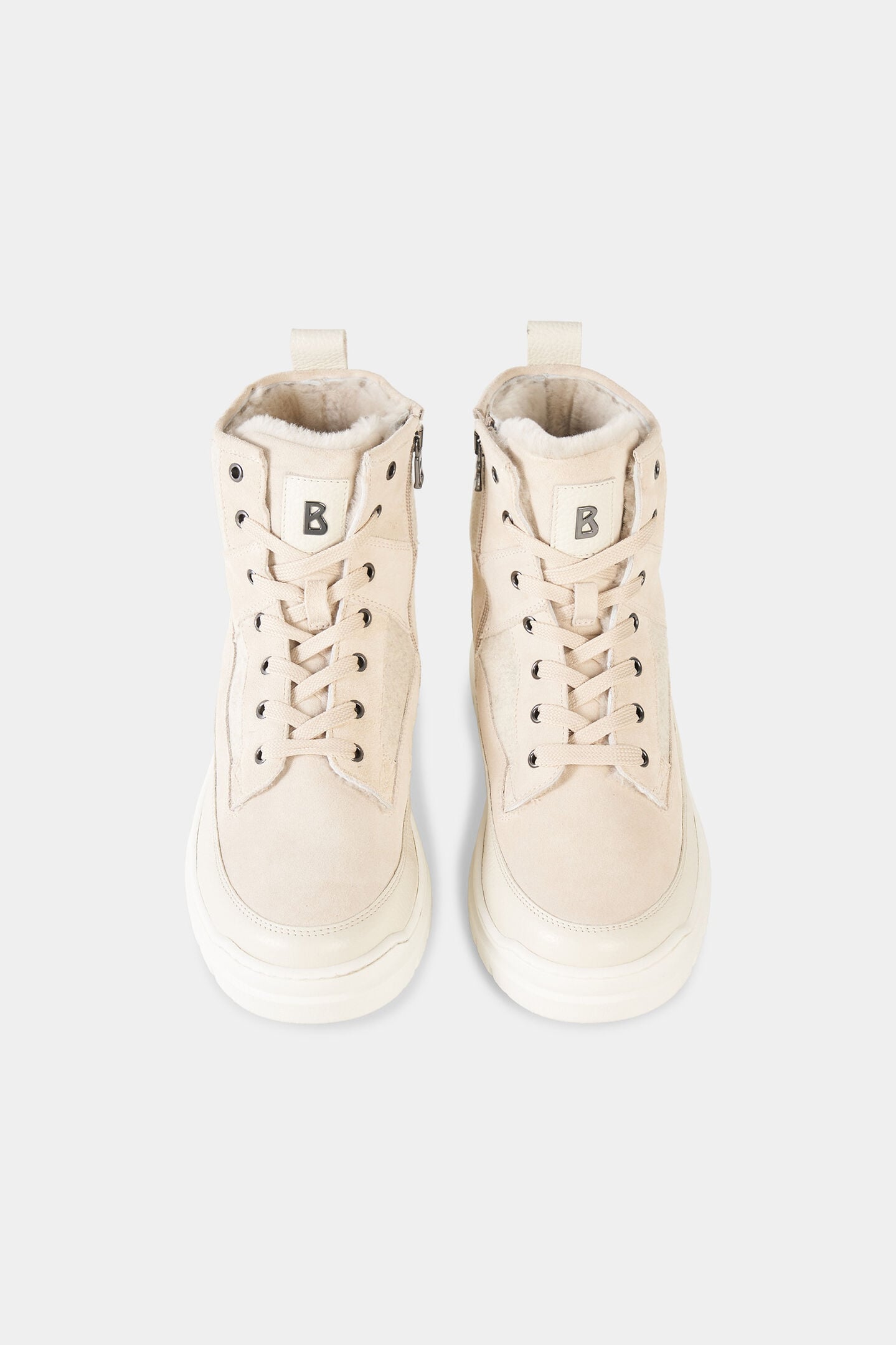 Schn&uuml;rboots Bansko mit Spikes Off-White
