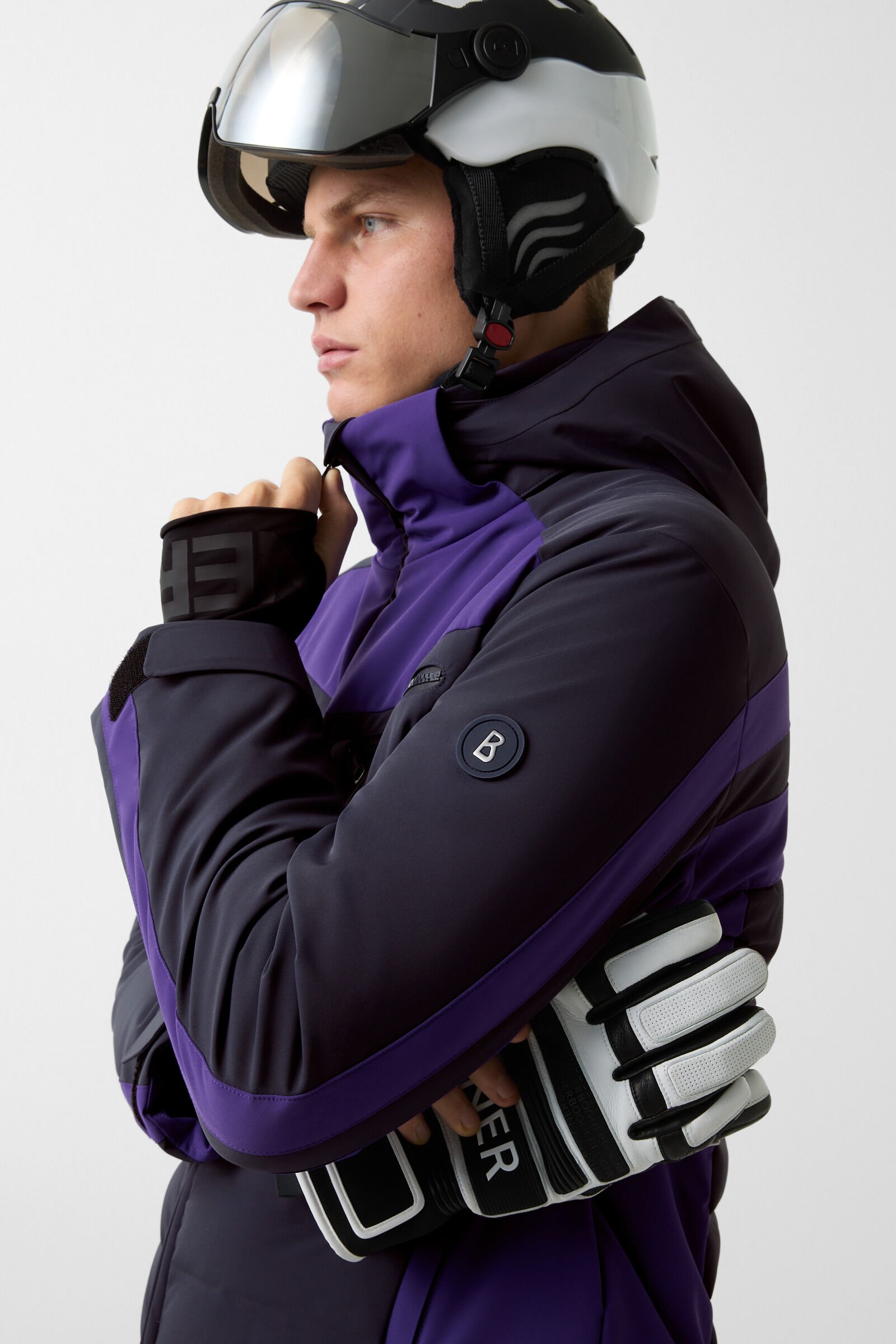 Feliks down ski jacket Navy blue/purple