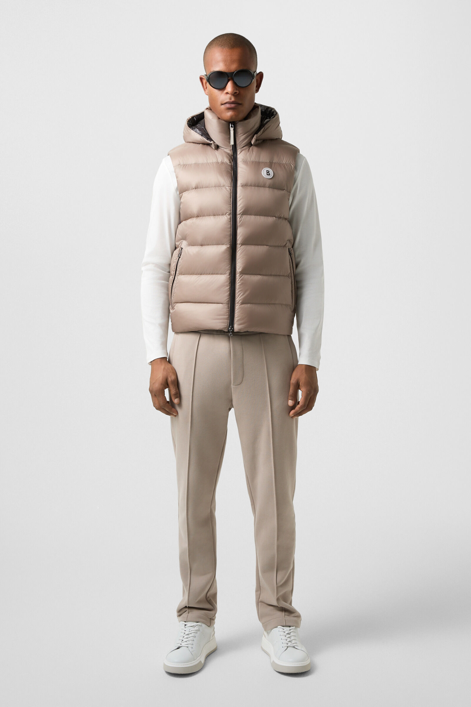 Holger down waistcoat Greige