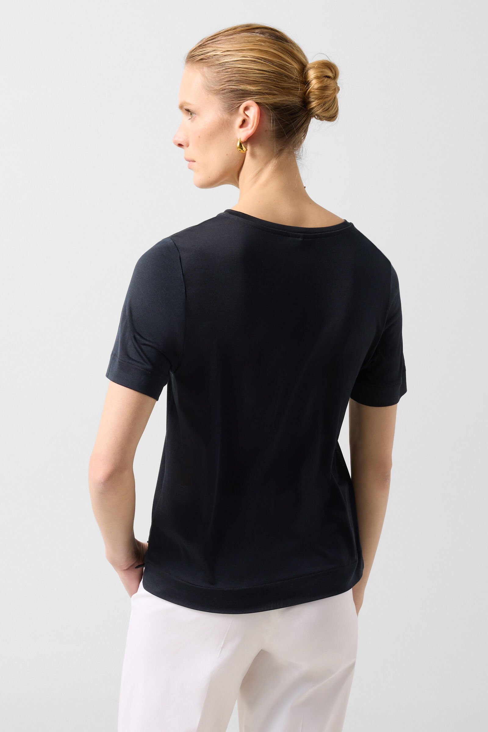 Seiden-Shirt Sienna Schwarz