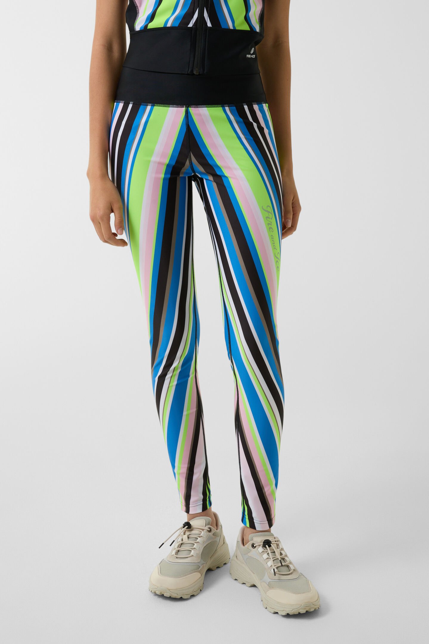 Tights Cherien Black/Blue/Lime